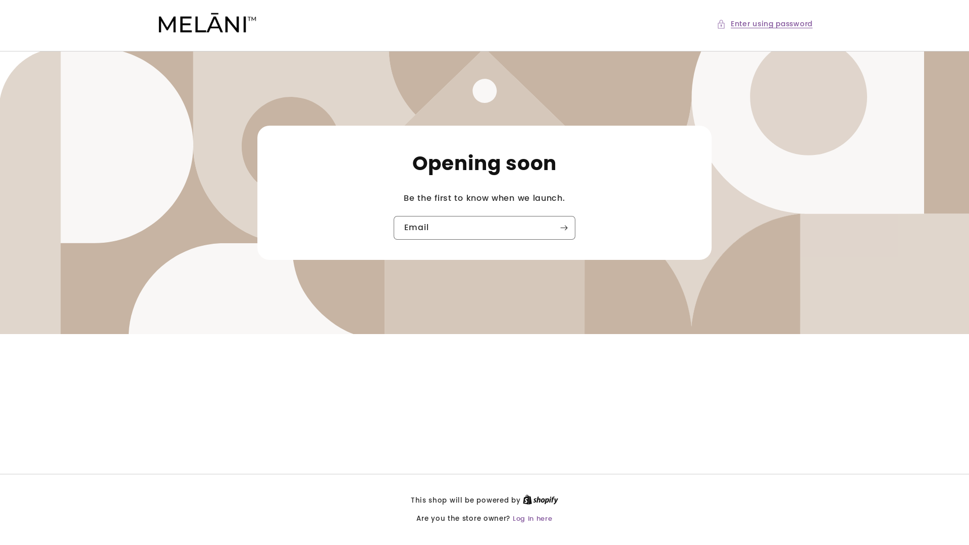 website screenshot of https://melanipacific.com/