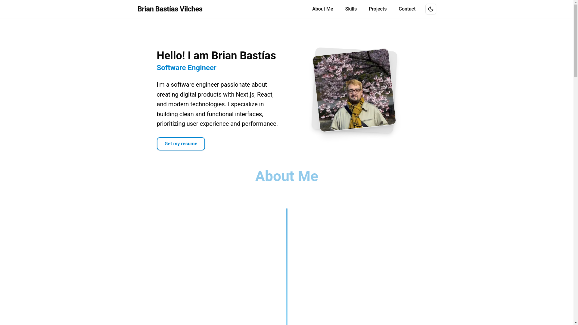 website screenshot of https://brianbastias.cl/
