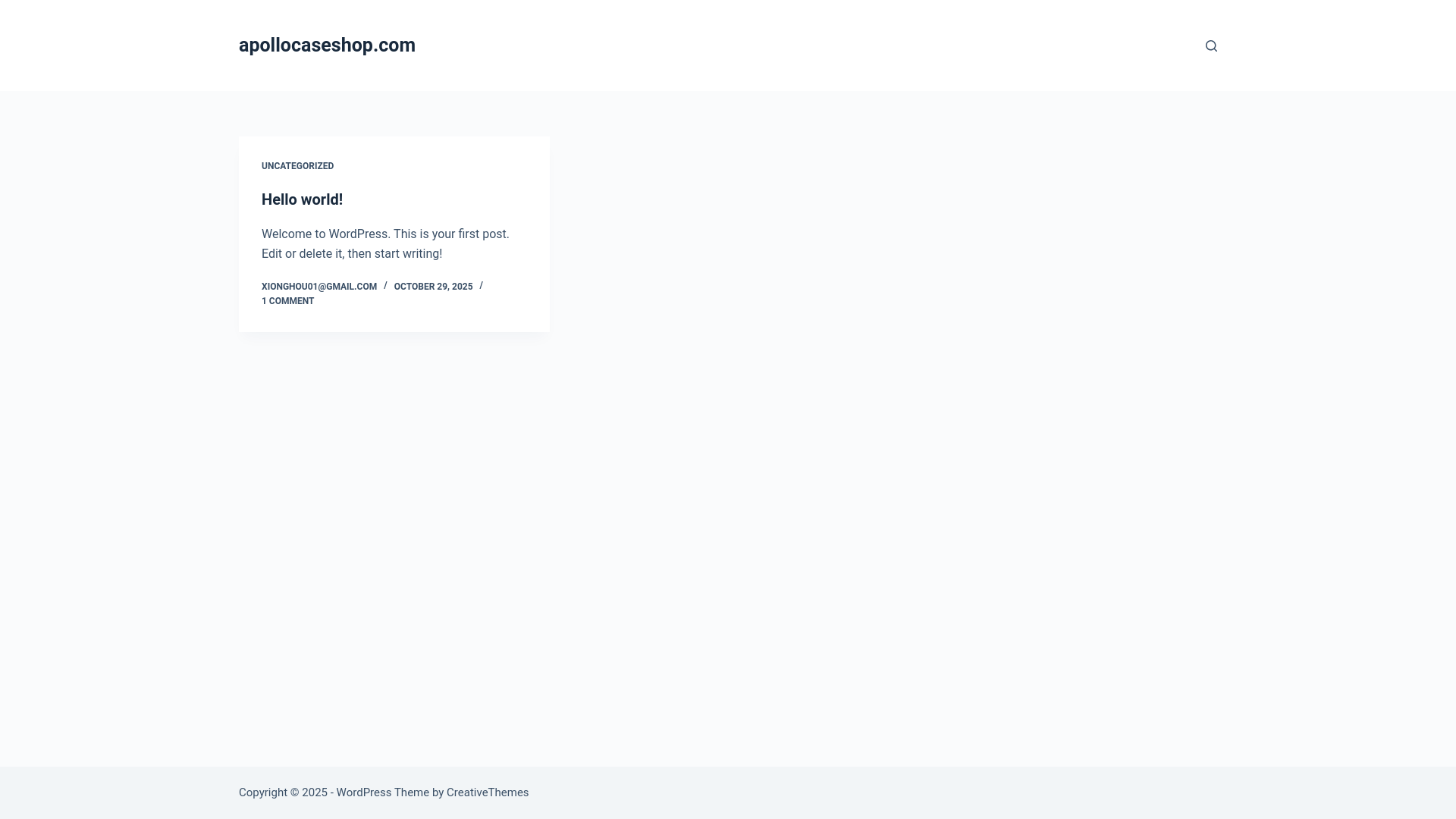 website screenshot of https://apollocaseshop.com/