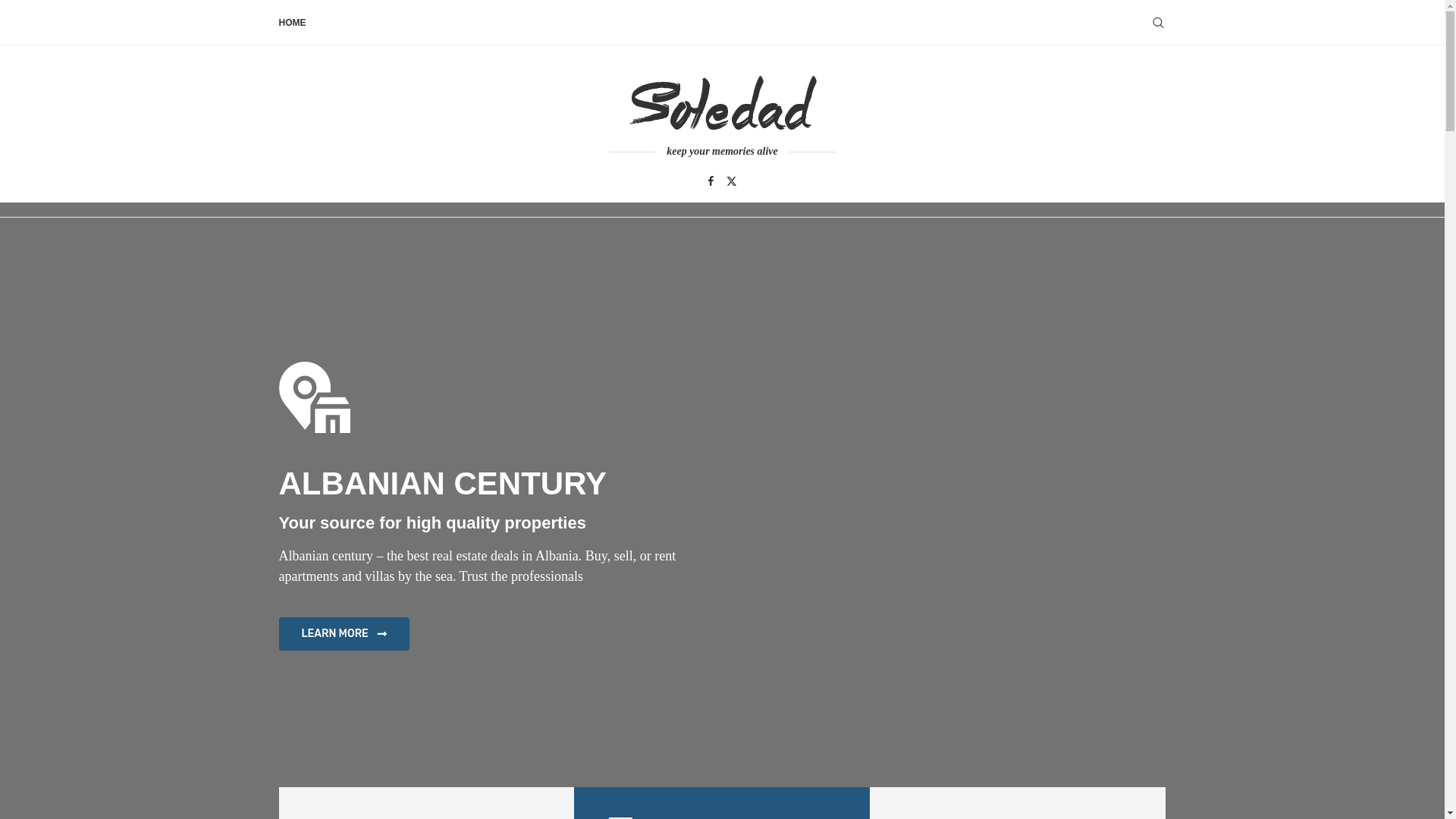 website screenshot of https://albaniancentury.com/