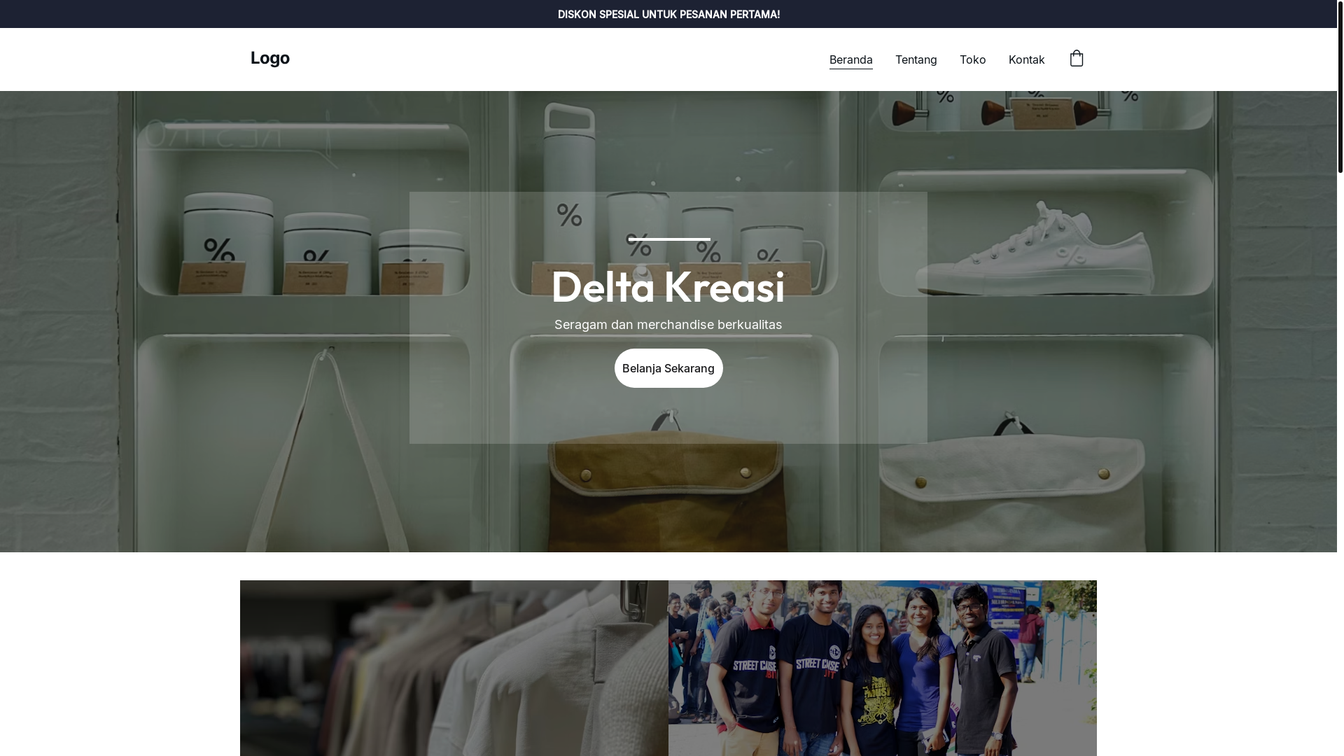 website screenshot of https://deltakreasi.id/