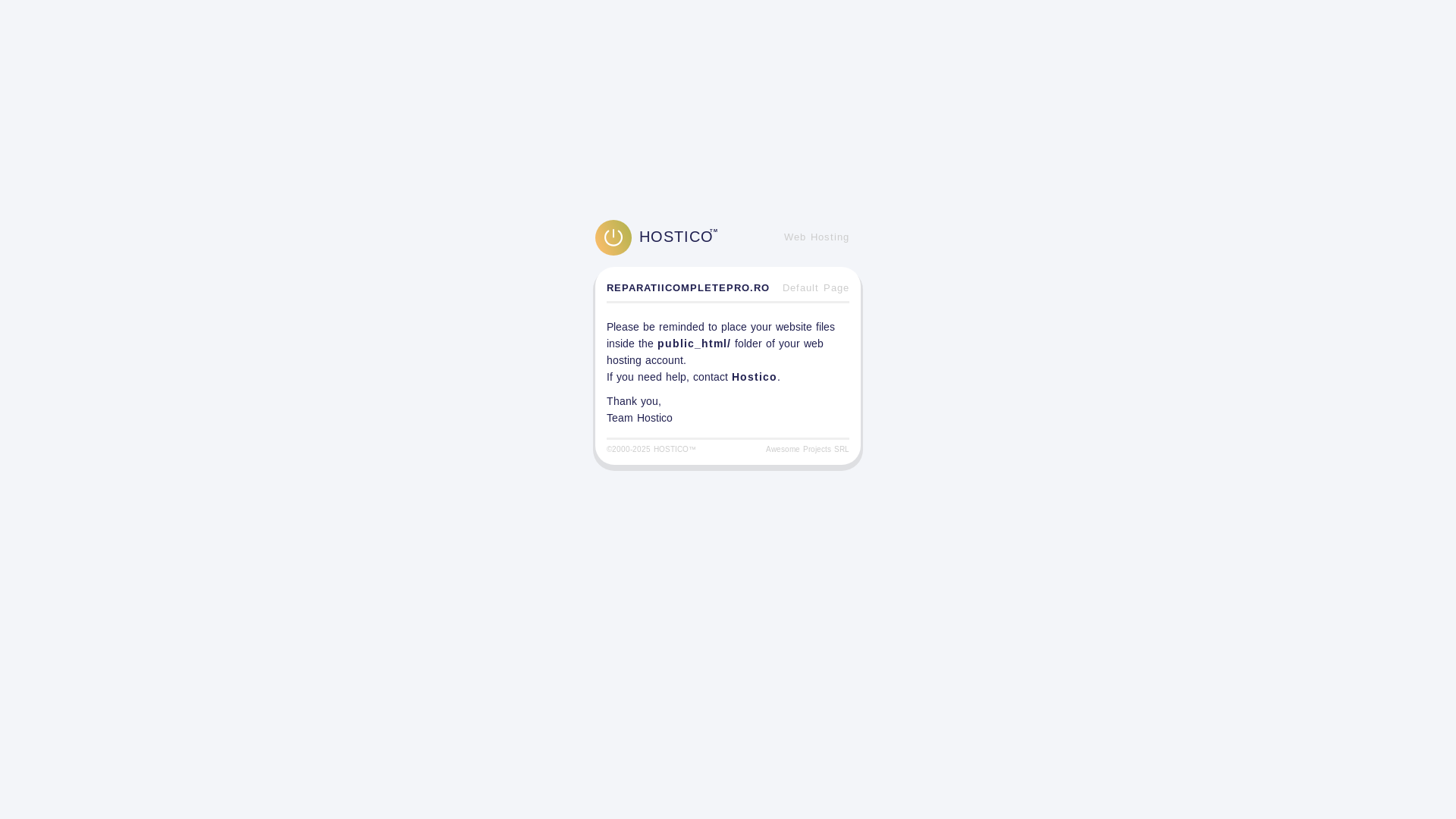 website screenshot of https://reparatiicompletepro.ro/