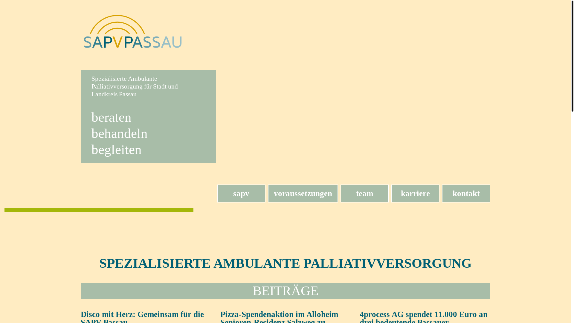 website screenshot of https://palliativteampassau.de/
