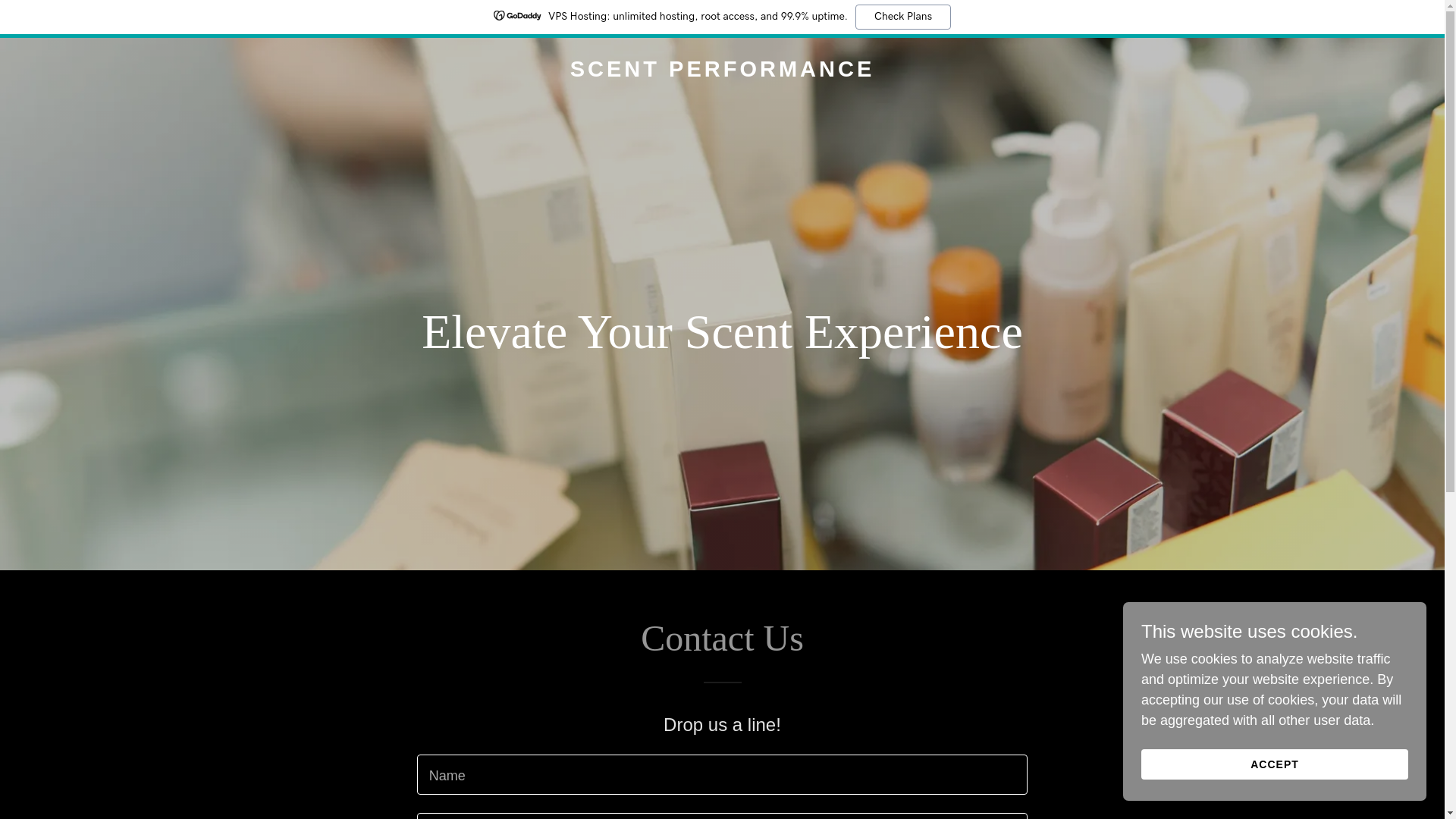 website screenshot of https://scentperformance.com/