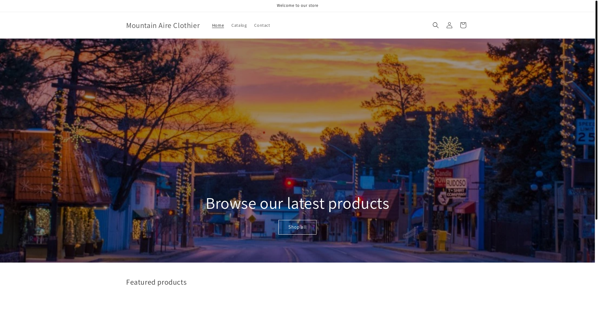 website screenshot of https://mountainaireclothier.net/