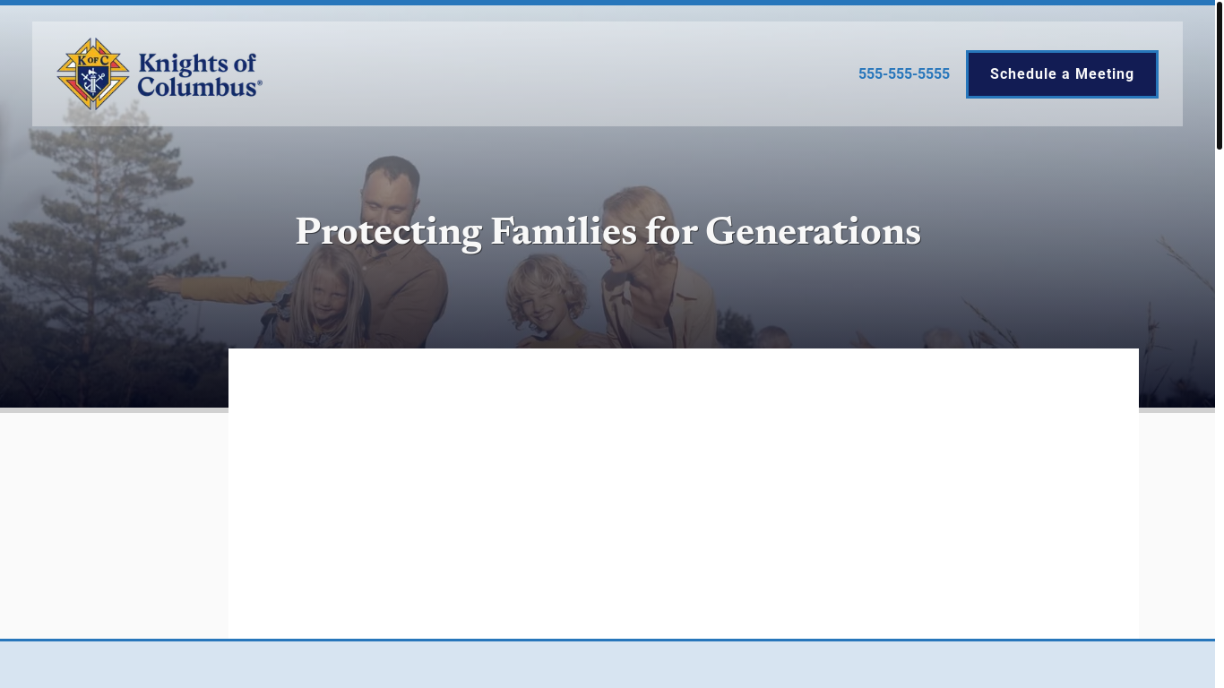 website screenshot of https://kofc-agent-jon-bockhorst.pages.dev/