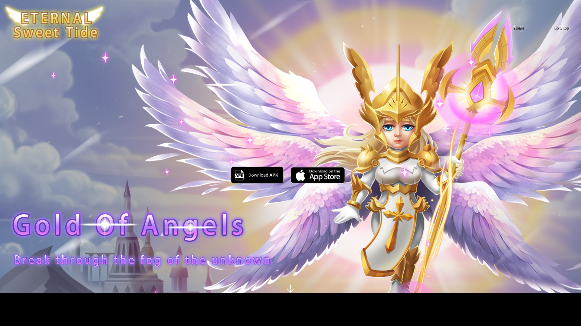 website screenshot of https://eternalangelwar.com/