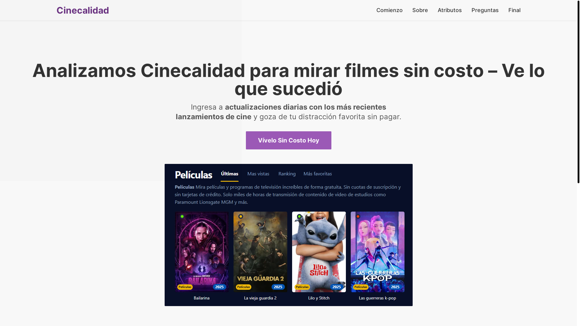 website screenshot of https://cinecalidad-u0wv.pages.dev/