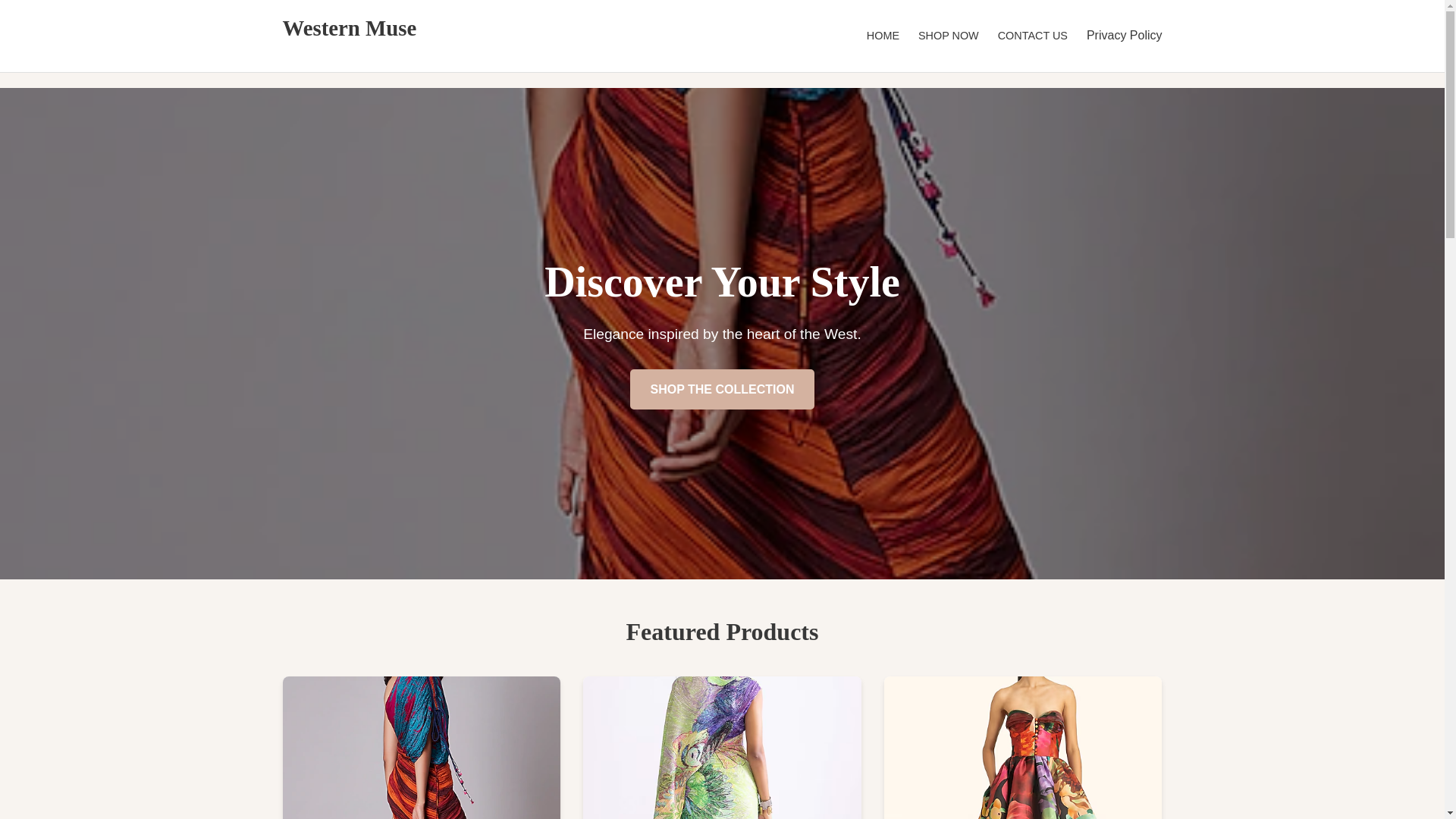 website screenshot of https://westernmuse.store/