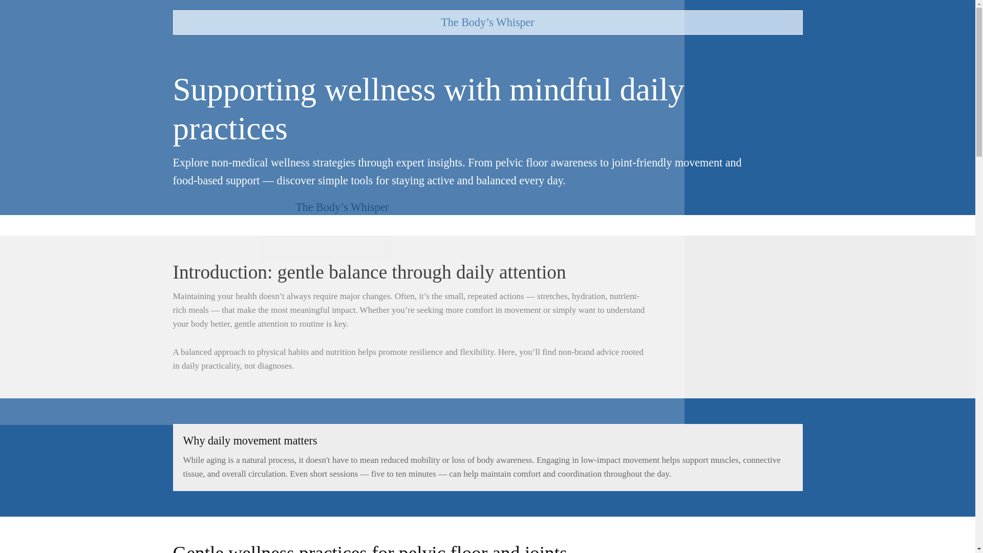 website screenshot of https://thebodyswhispera.info/
