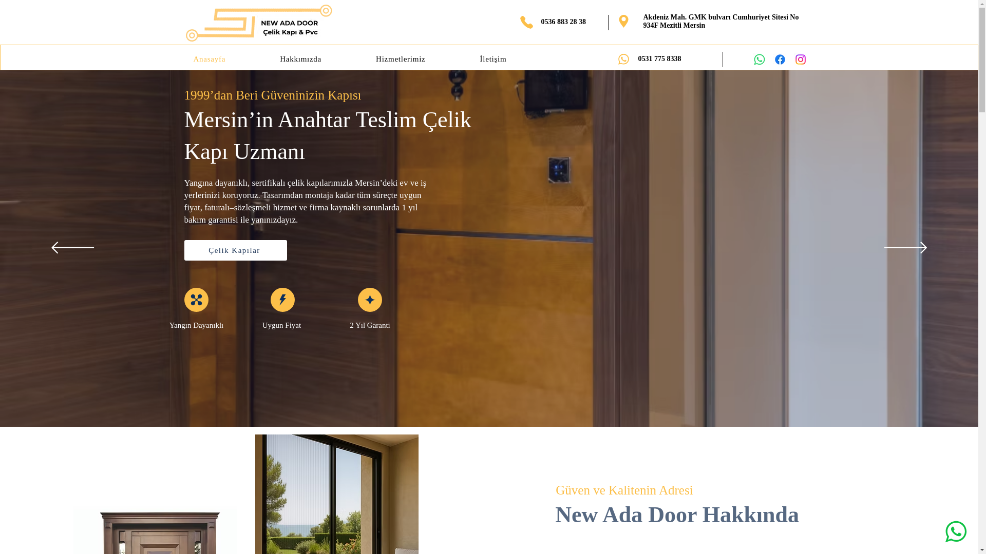 website screenshot of https://newadadoor.com.tr/