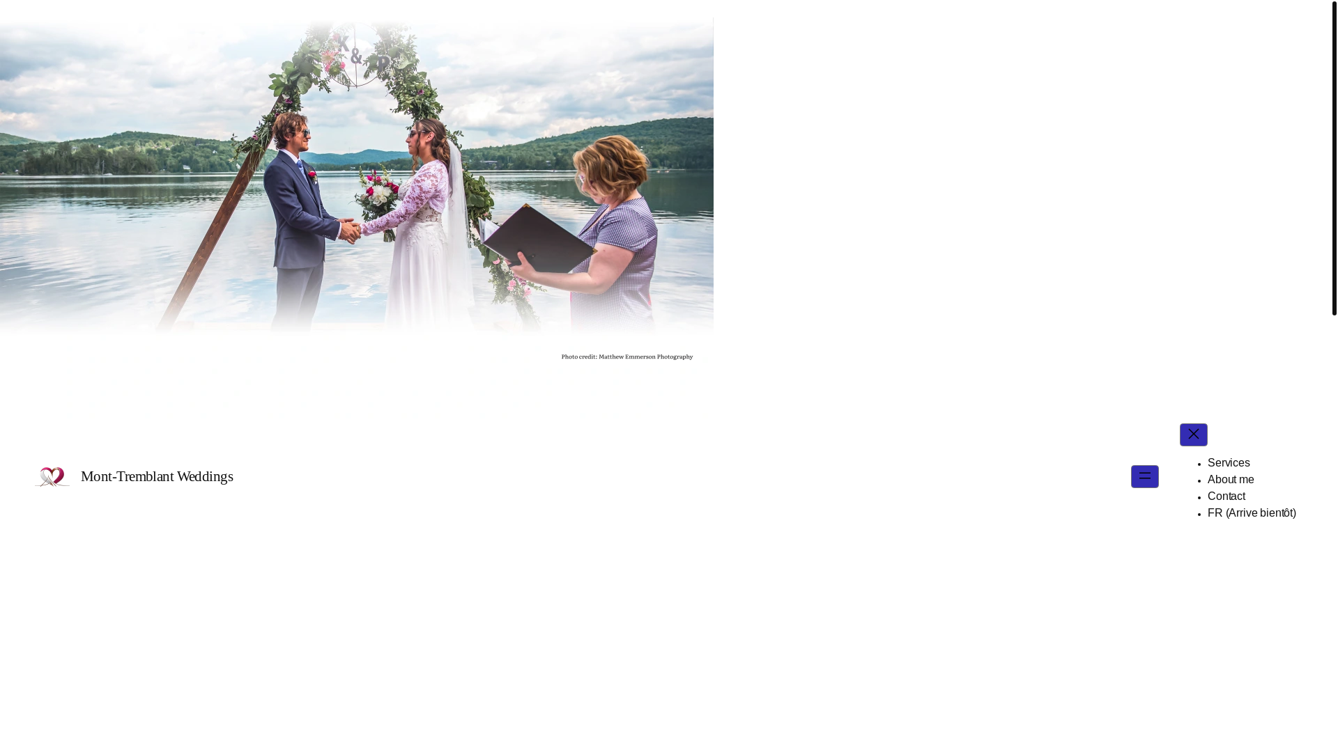 website screenshot of https://microweddingsmonttremblant.com/