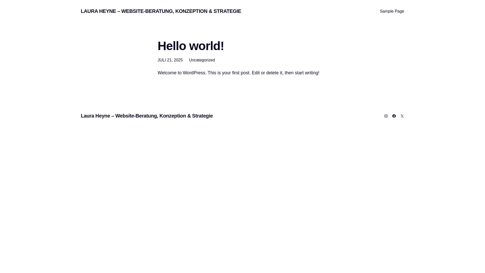 website screenshot of https://lauraheyne.de/