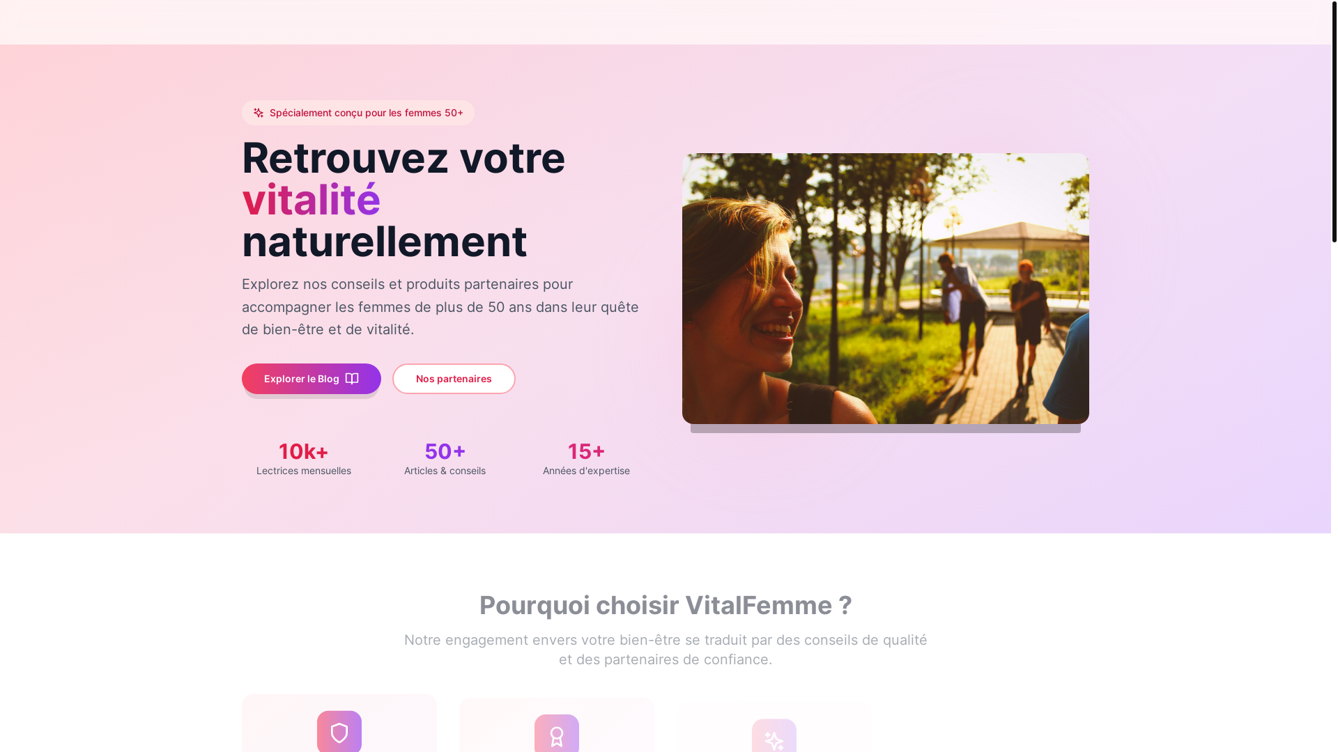 website screenshot of https://vitalfemmes.fr/