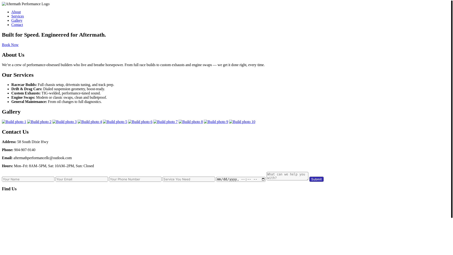 website screenshot of https://aftermathperformance.org/