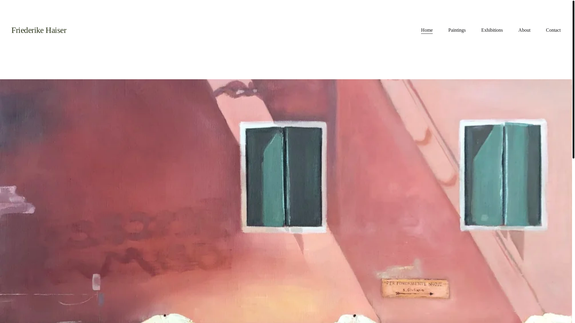 website screenshot of https://friederikehaiser.eu/