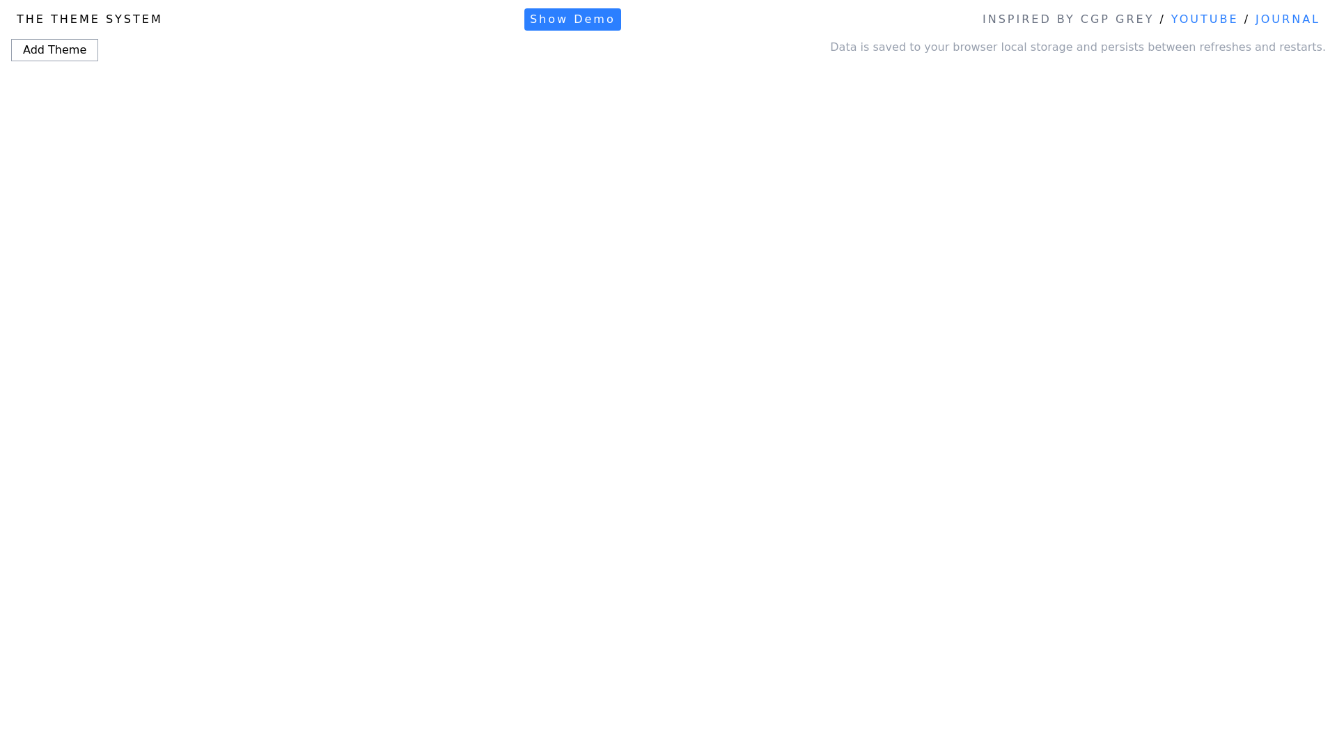 website screenshot of https://themesystem.io/