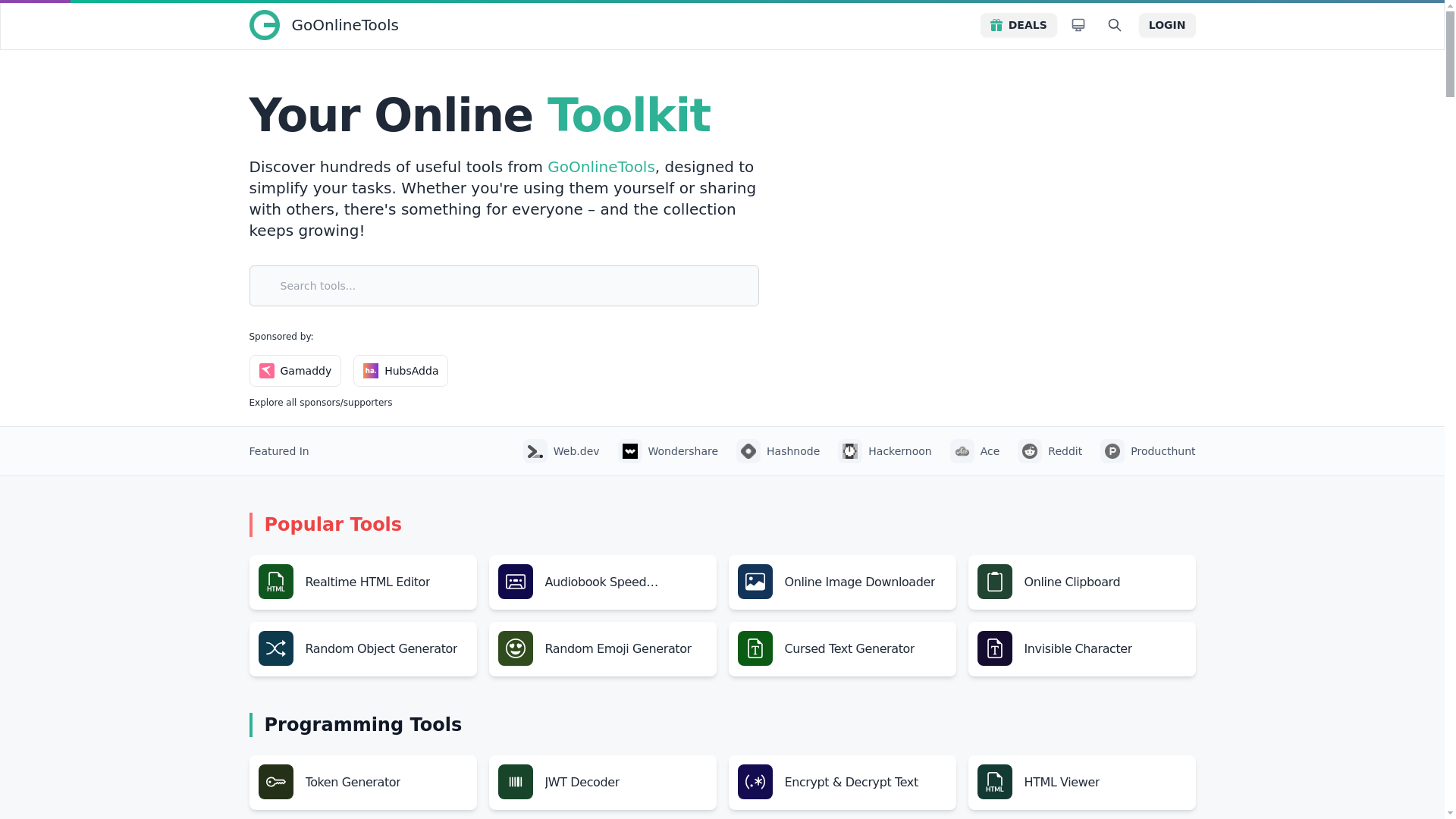 website screenshot of https://goonlinetools3-nuxt.pages.dev/