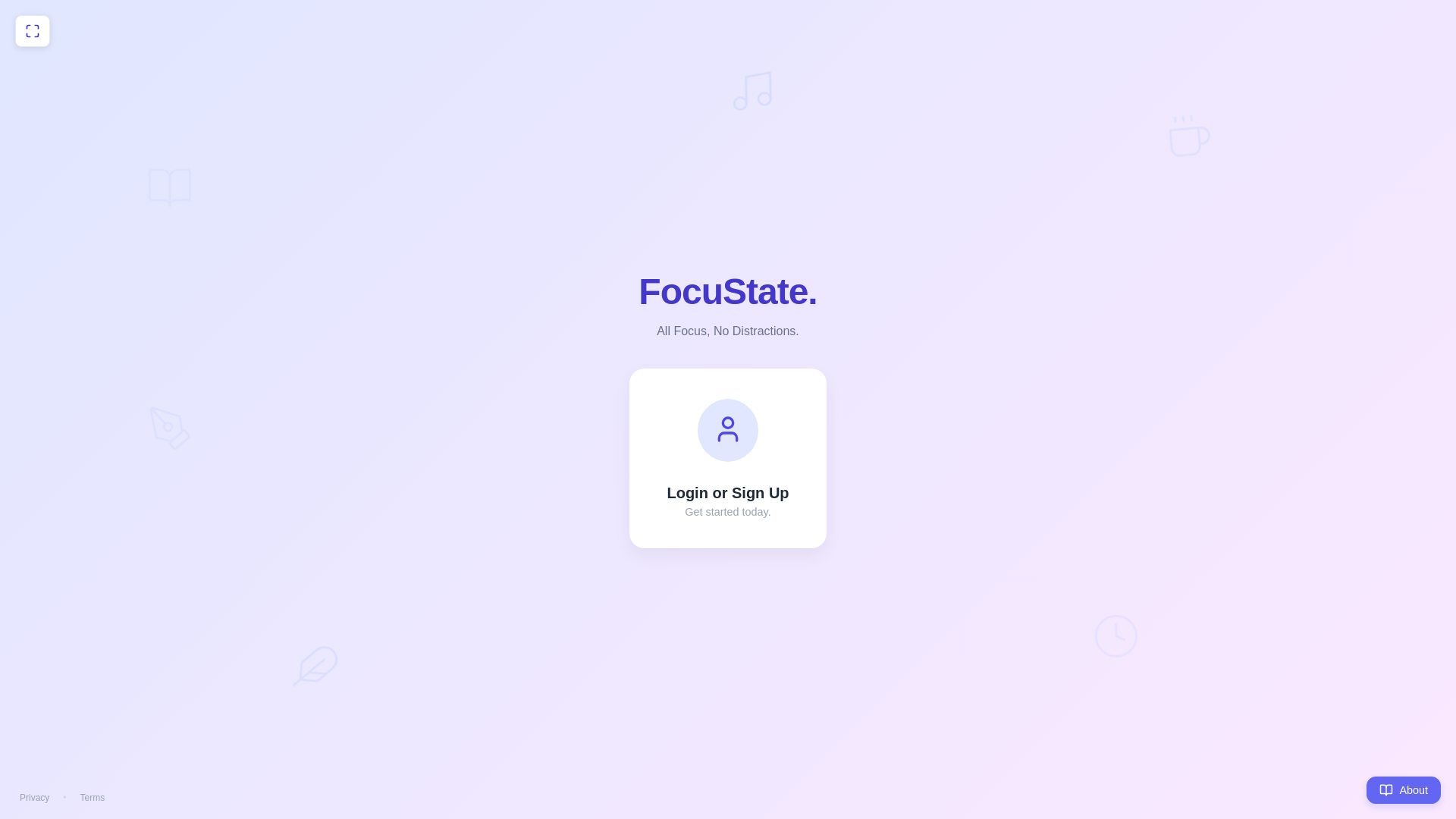 website screenshot of https://focustate.app/