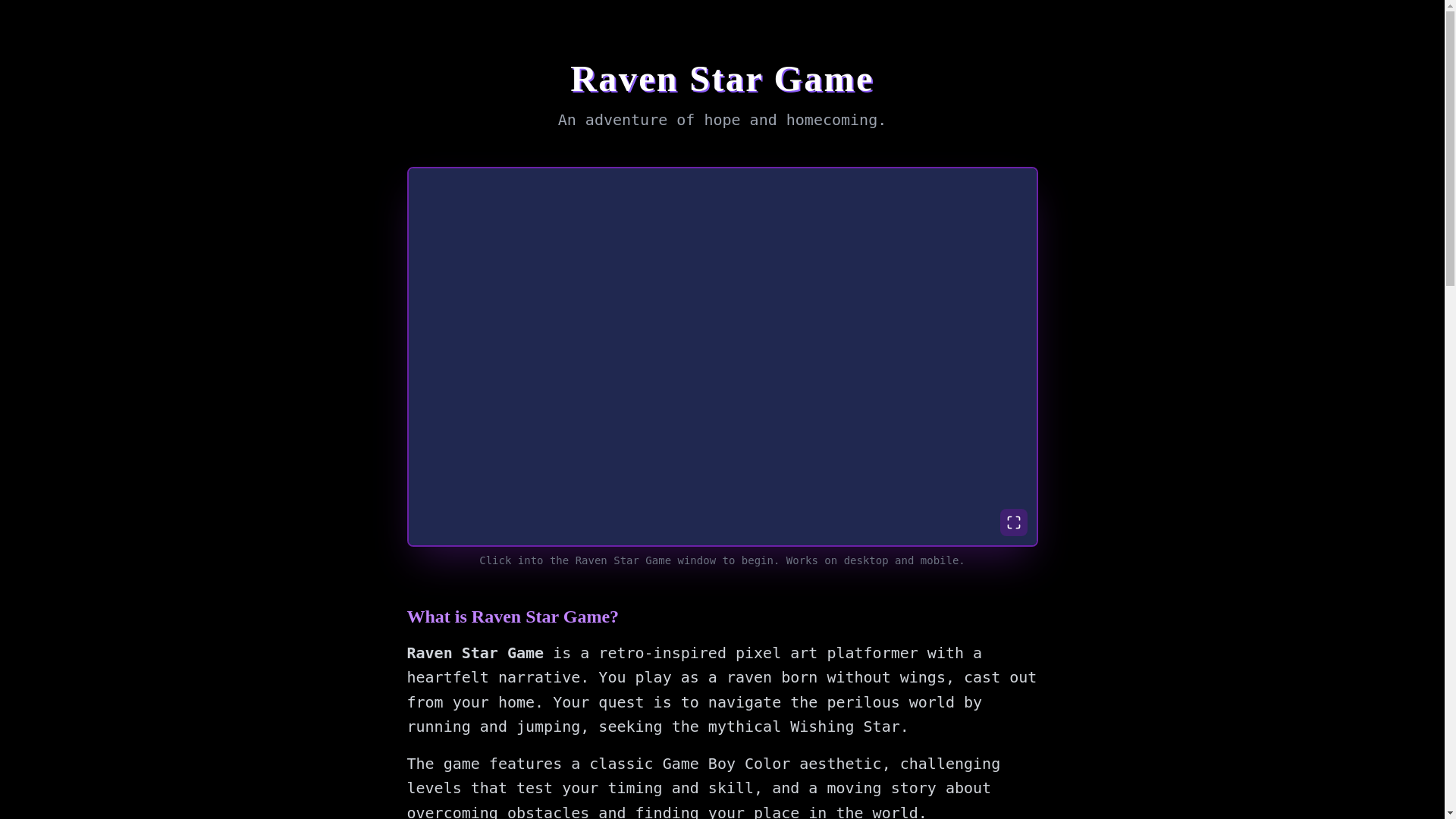 website screenshot of https://ravenstargame.pages.dev/