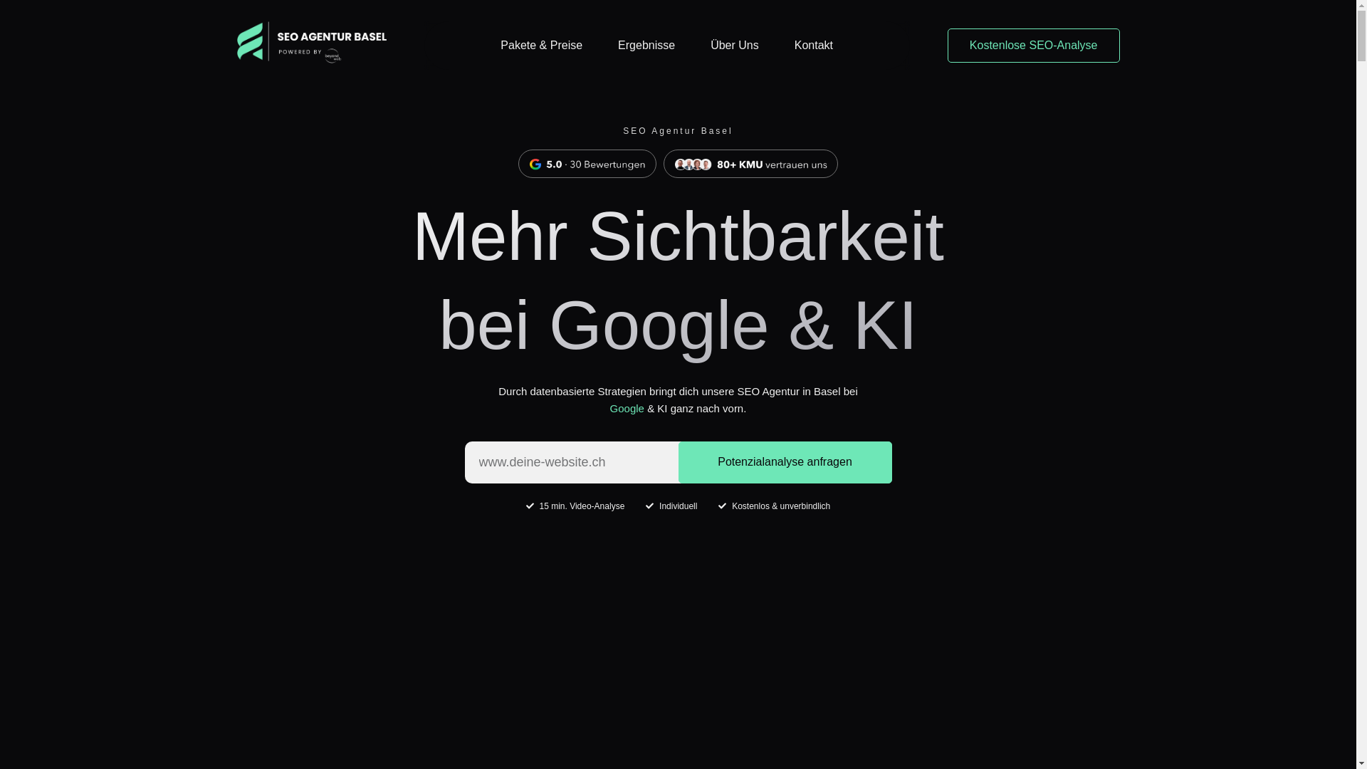 website screenshot of https://seo-agentur-bs.ch/