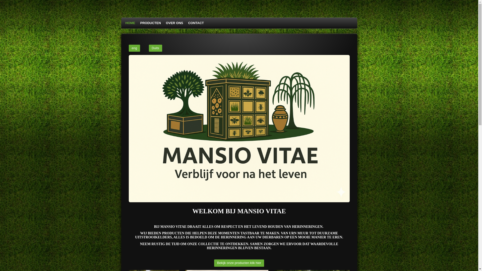 website screenshot of https://mansiovitae.nl/