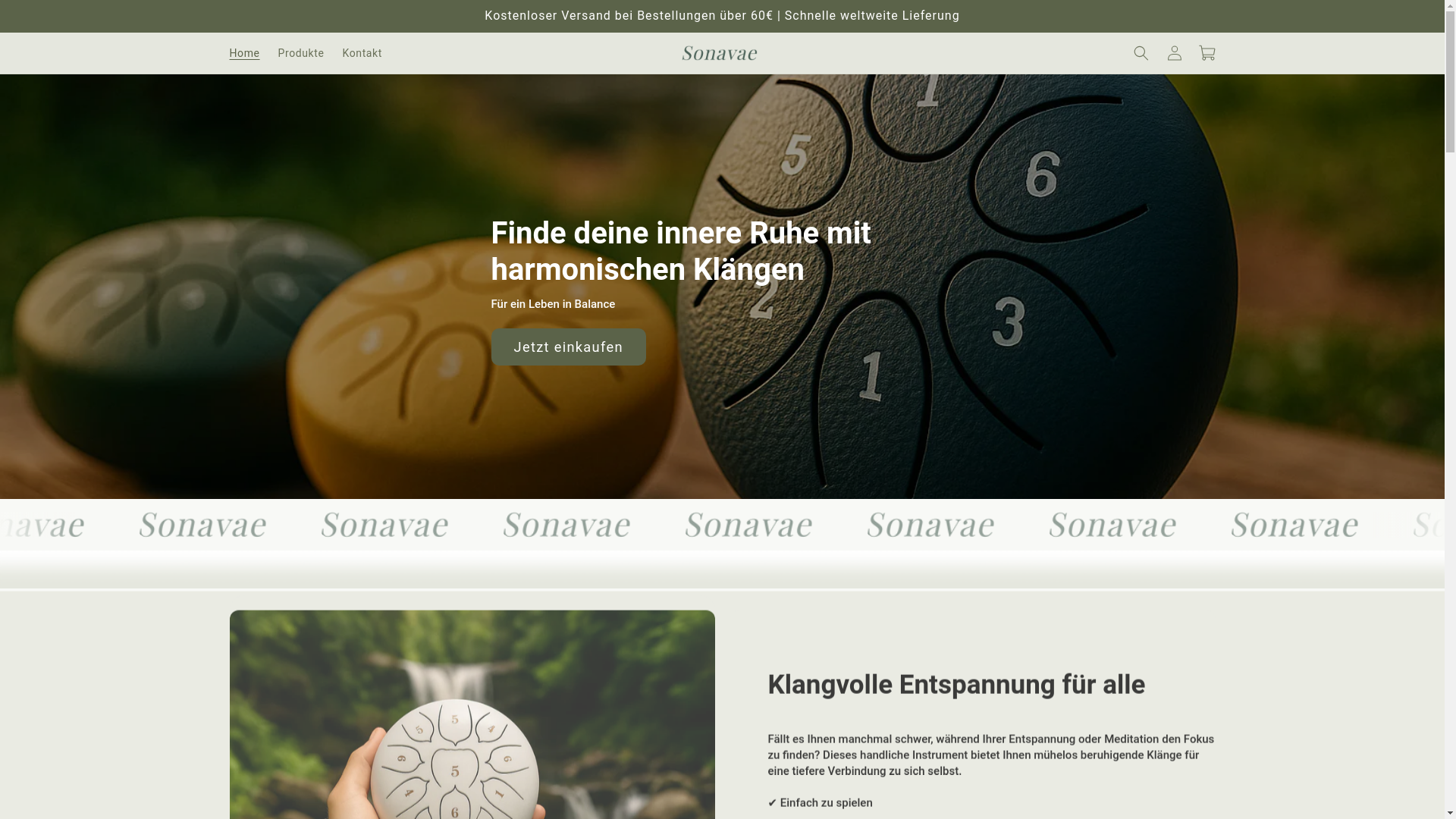 website screenshot of https://sonavae.com/