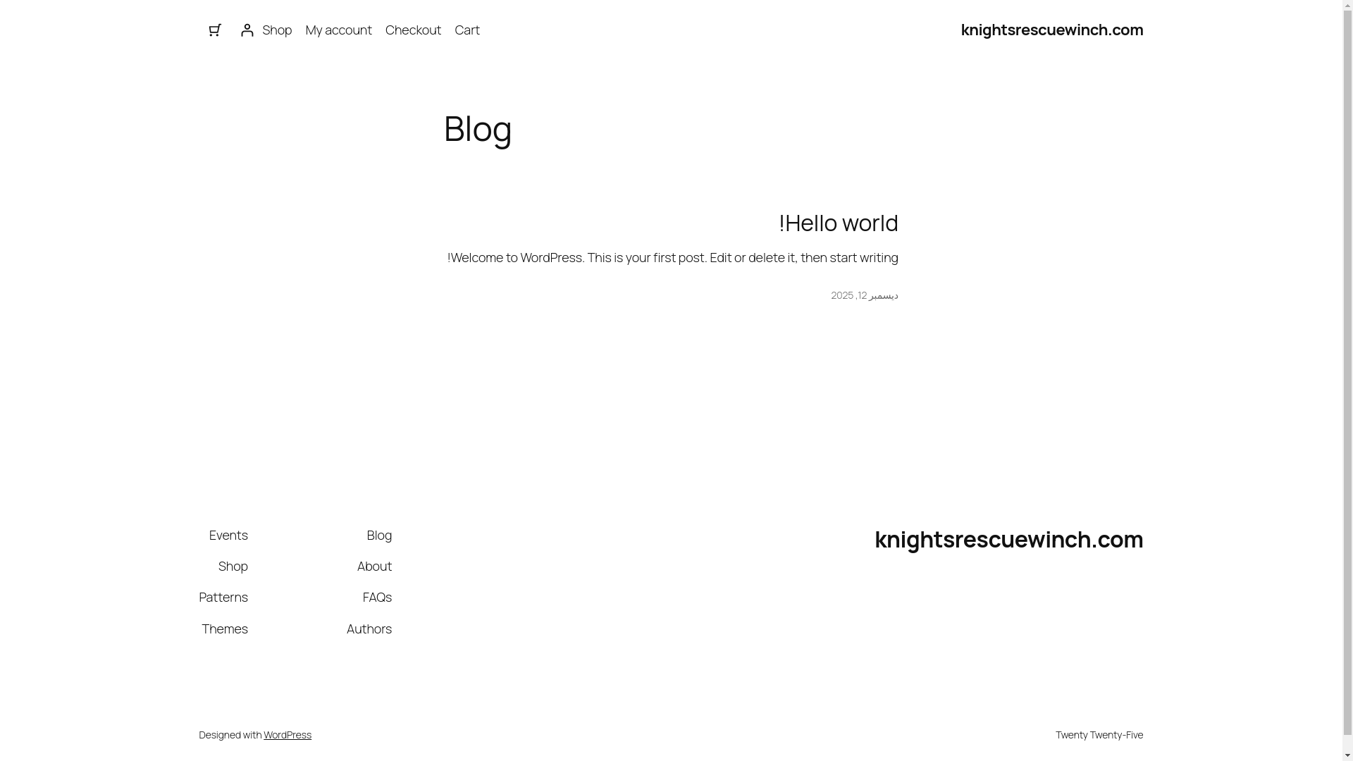website screenshot of https://knightsrescuewinch.com/