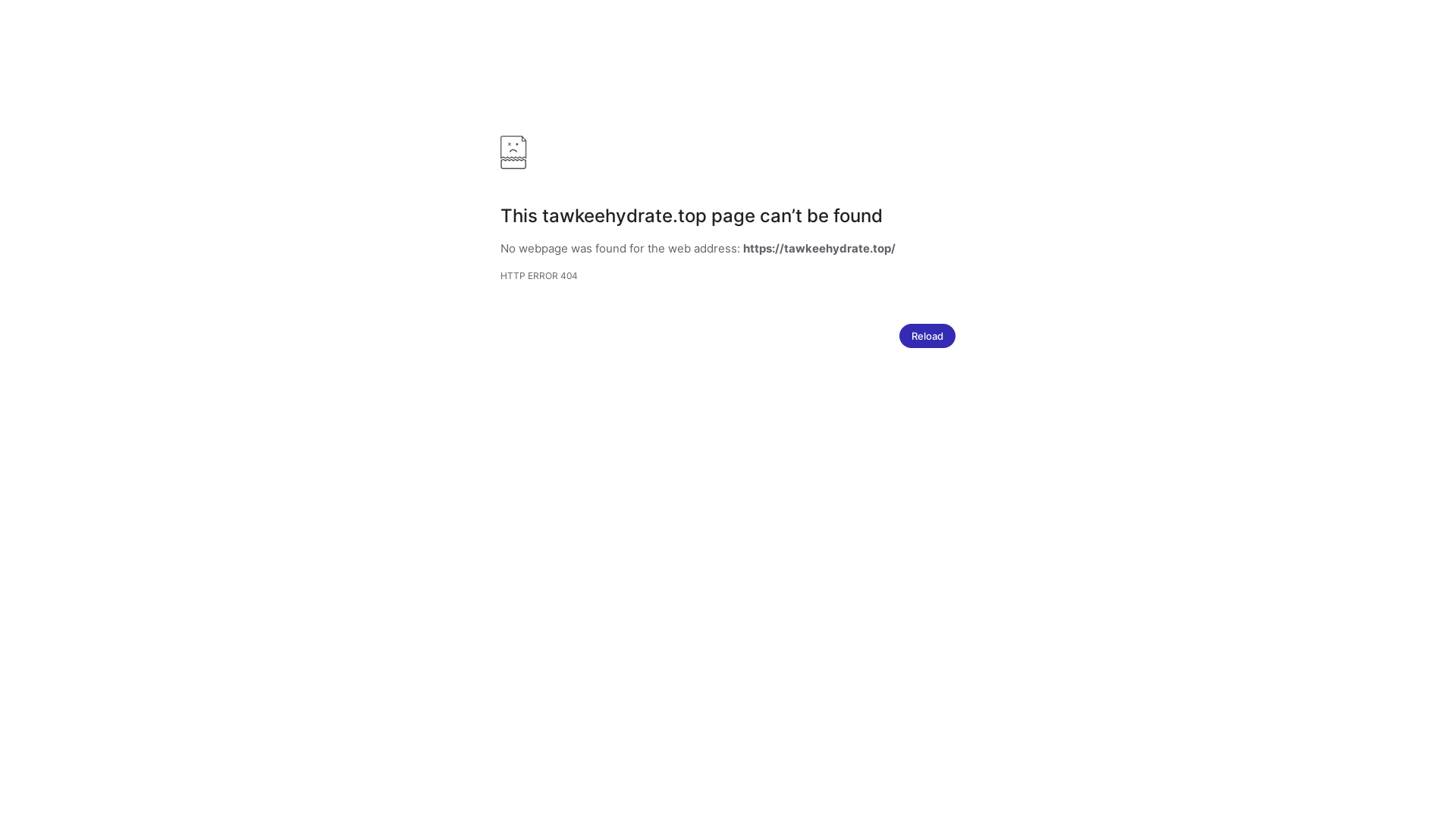 website screenshot of https://tawkeehydrate.top/