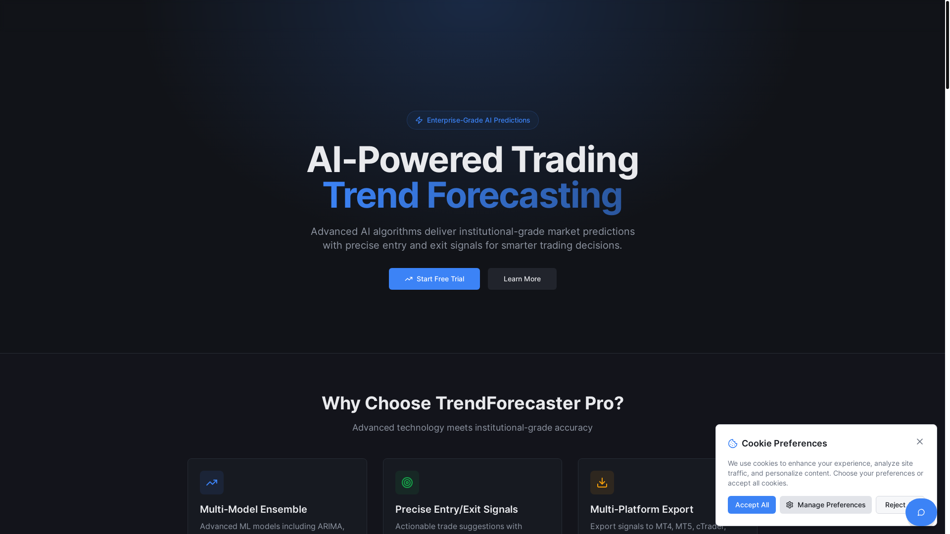 website screenshot of https://trendforecaster.pages.dev/
