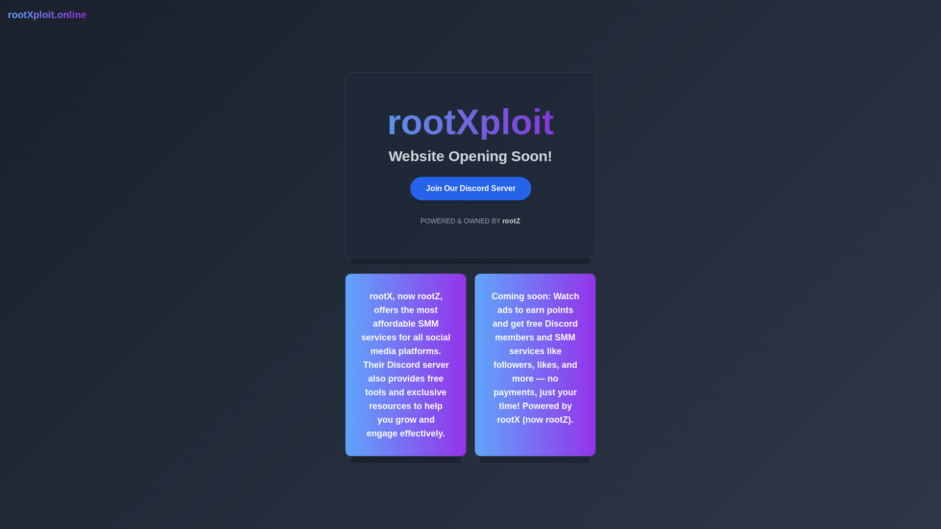 website screenshot of https://rootxploit-developement.pages.dev/