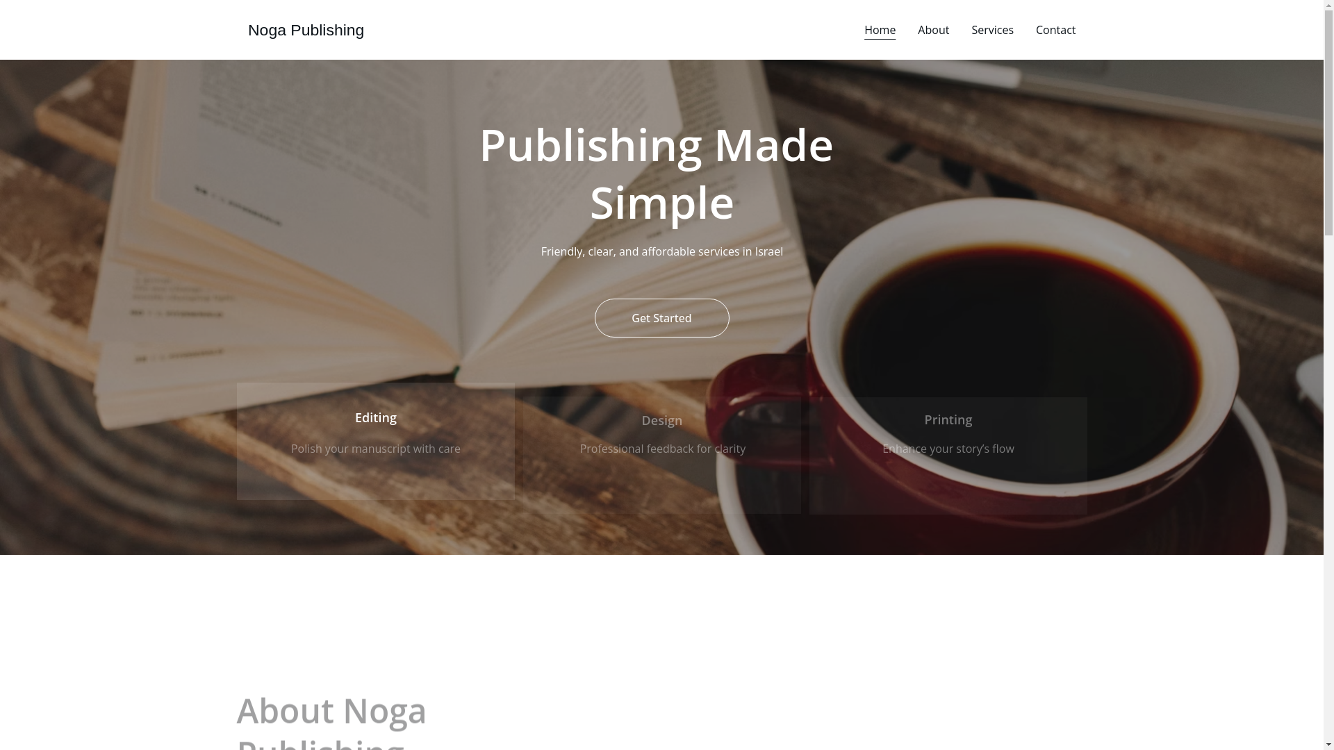 website screenshot of https://noga-publishing.com/