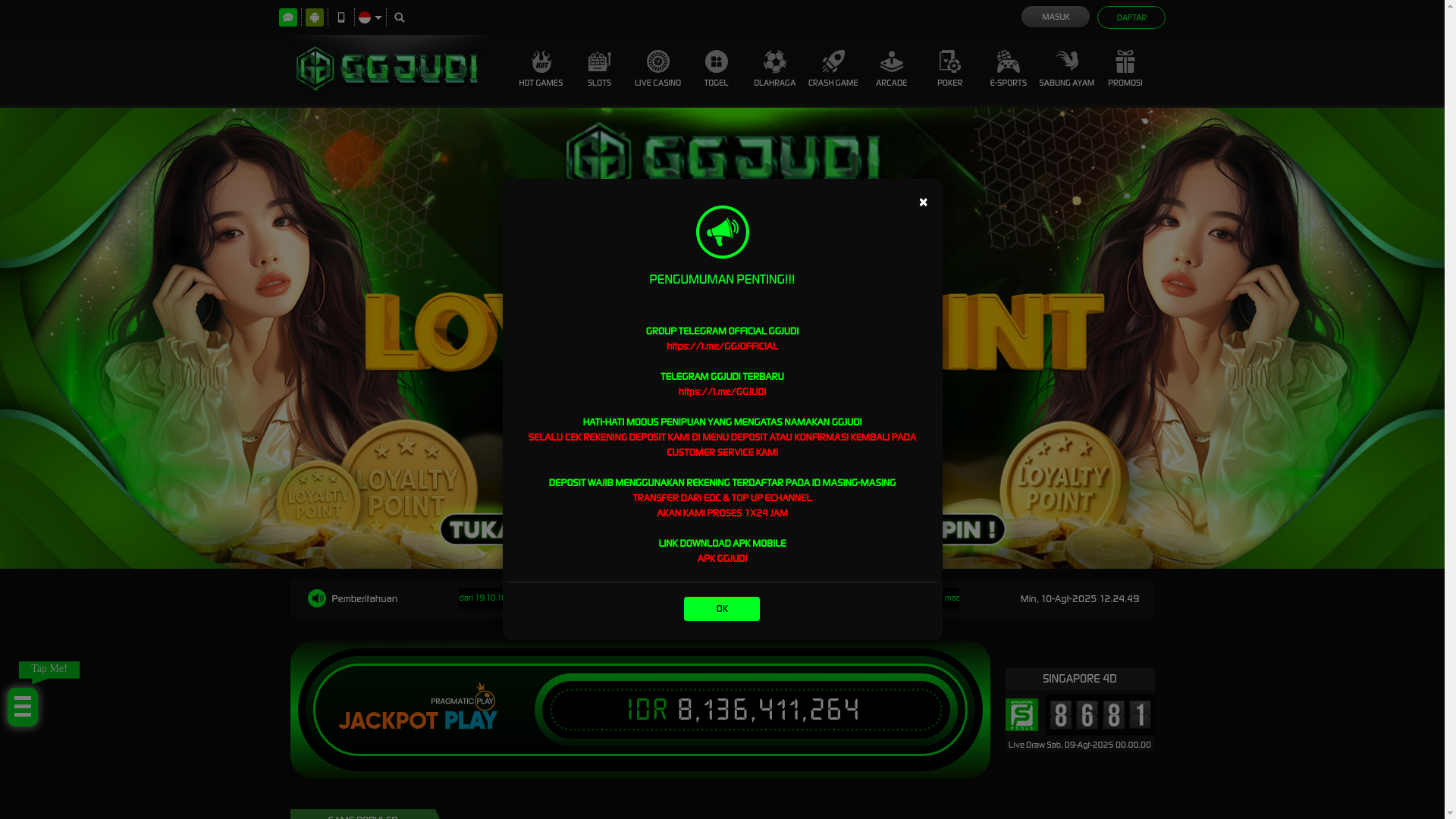 website screenshot of https://ggjudislothitam.top/