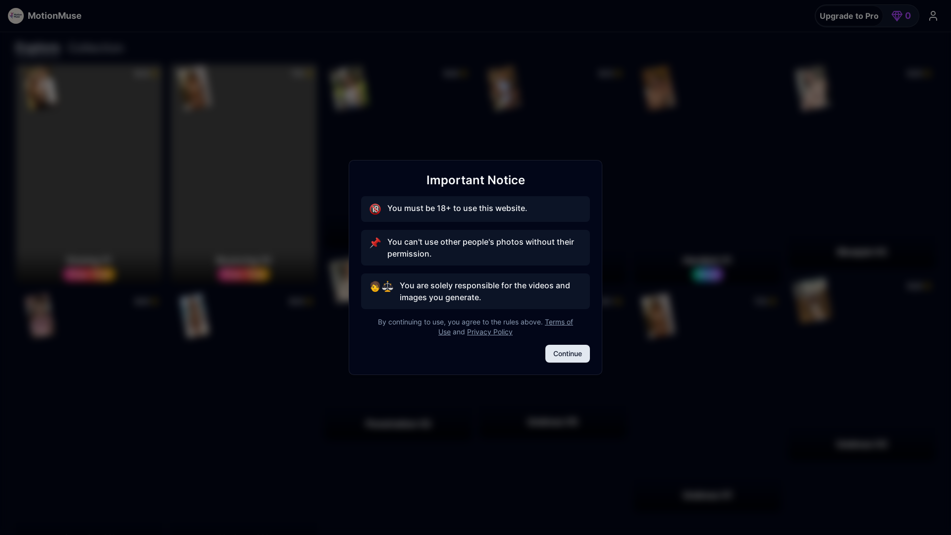 website screenshot of https://motionmuse.ai/r/zh6najvq