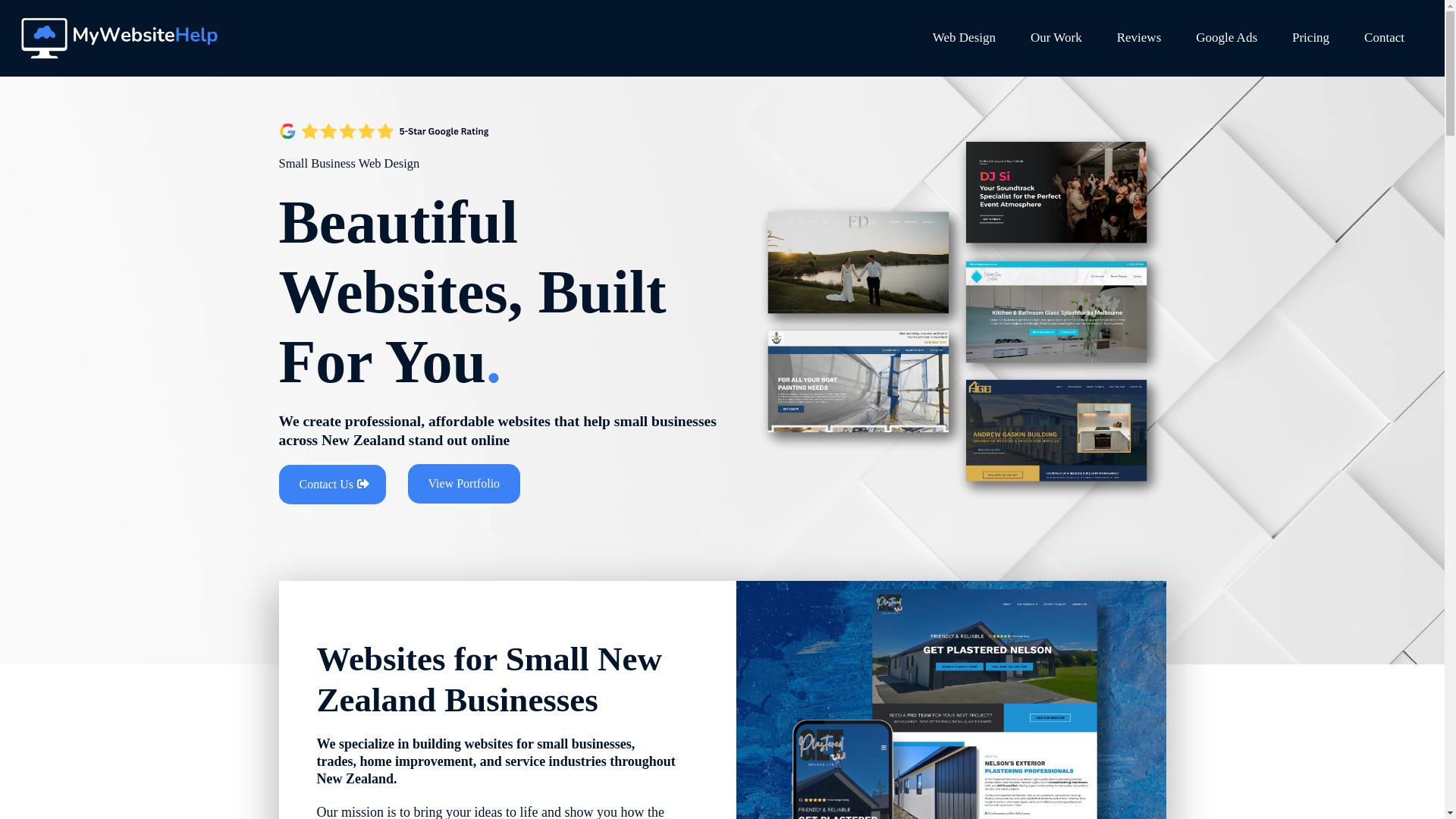 website screenshot of https://mywebsitehelp.co.nz/