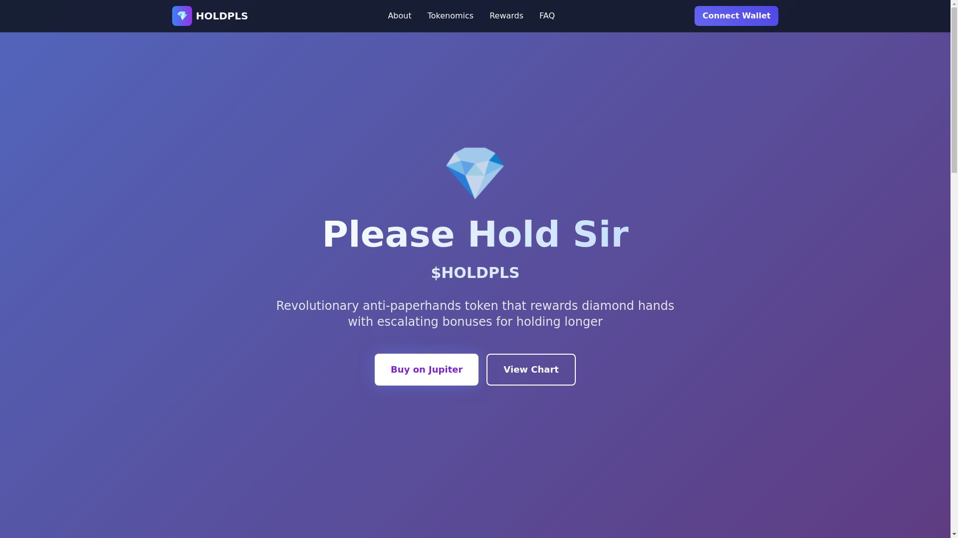 website screenshot of https://holdpls-test.online/