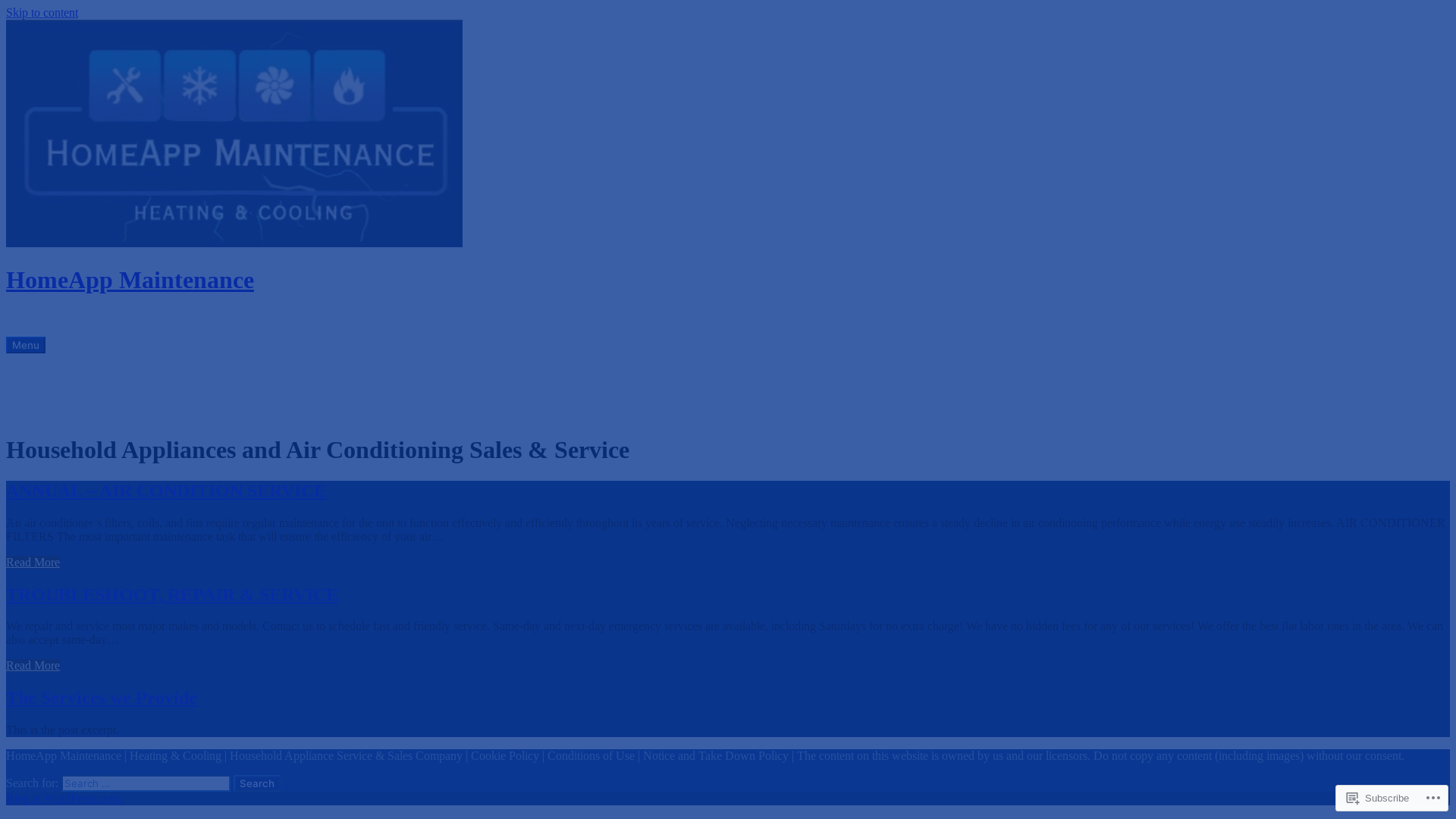 website screenshot of https://homeapp-maintenance.com/
