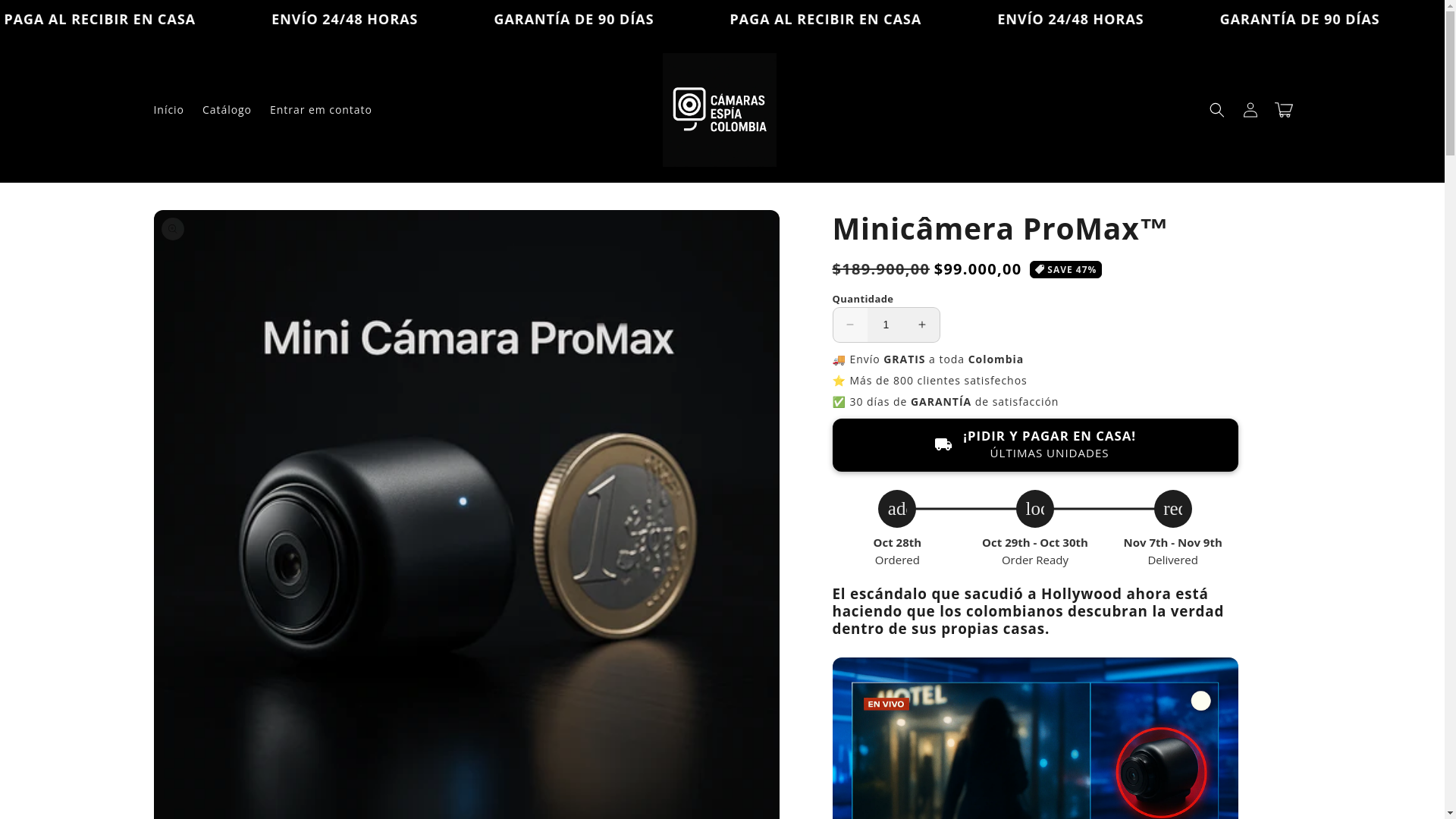 website screenshot of https://minicameraco.site/