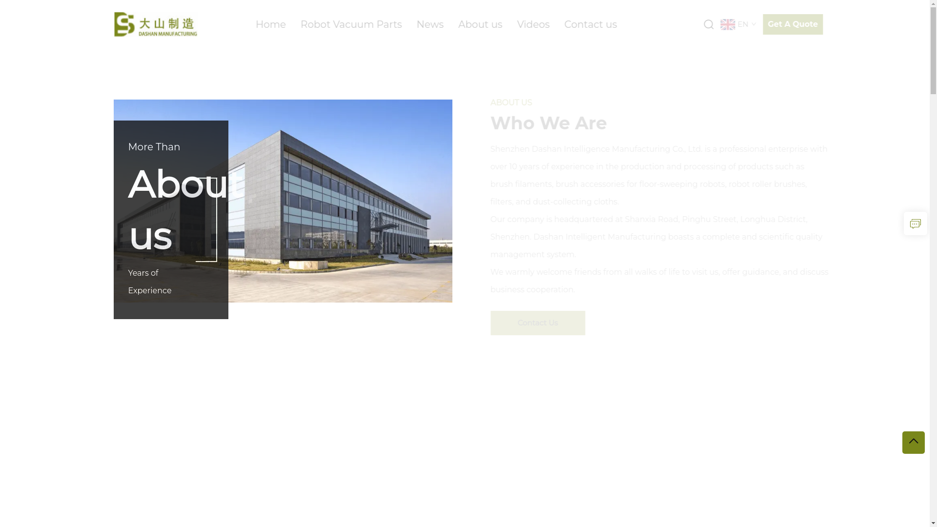website screenshot of https://szdashanrobot.com/