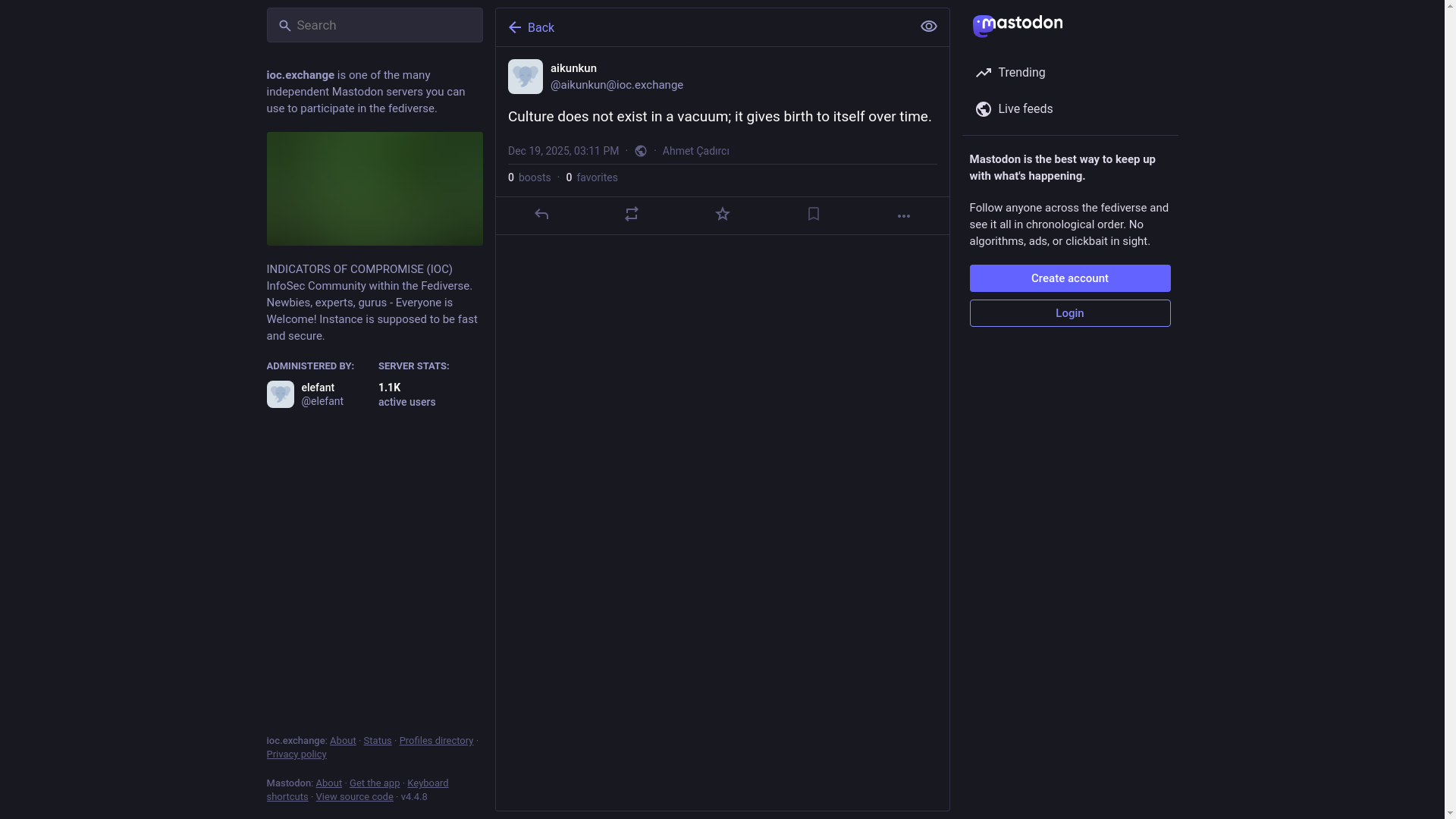 website screenshot of https://ioc.exchange/users/aikunkun/statuses/115746870955206064