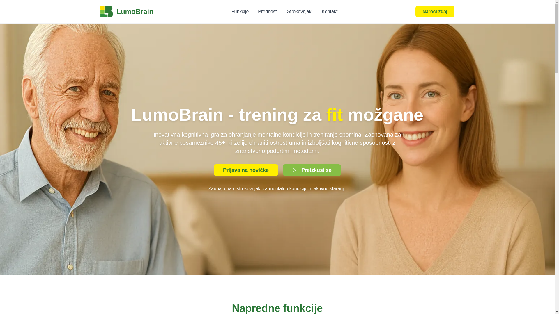 website screenshot of https://lumobrain.eu/