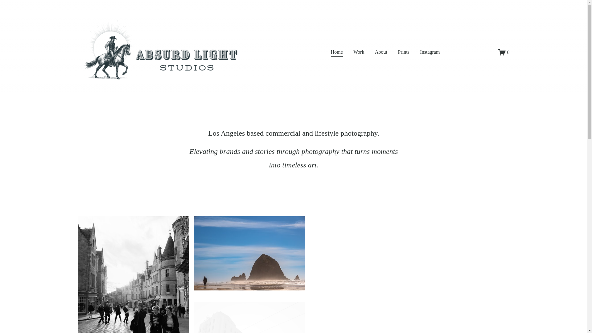 website screenshot of https://absurdlightstudios.com/
