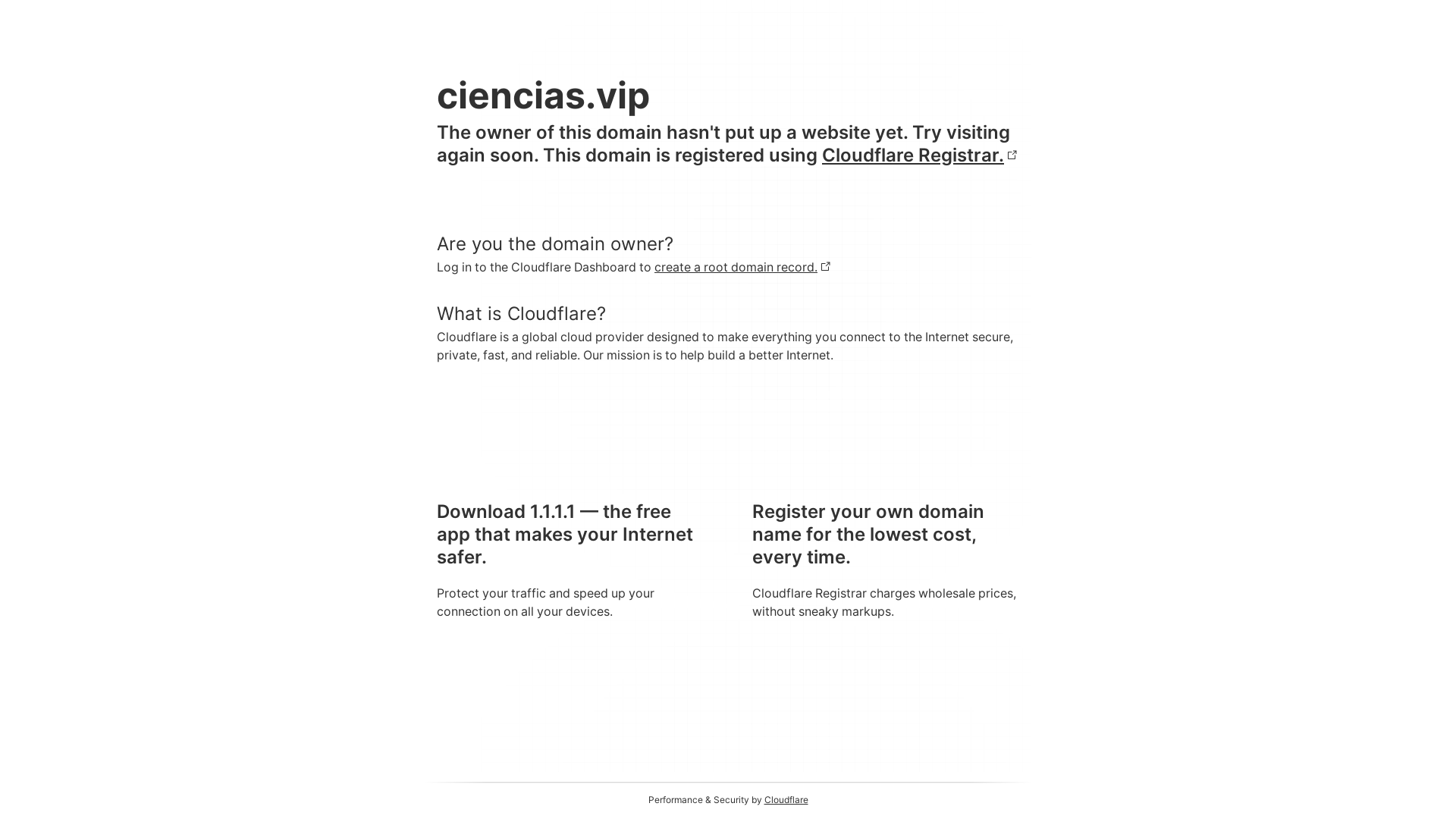 website screenshot of https://ciencias.vip/