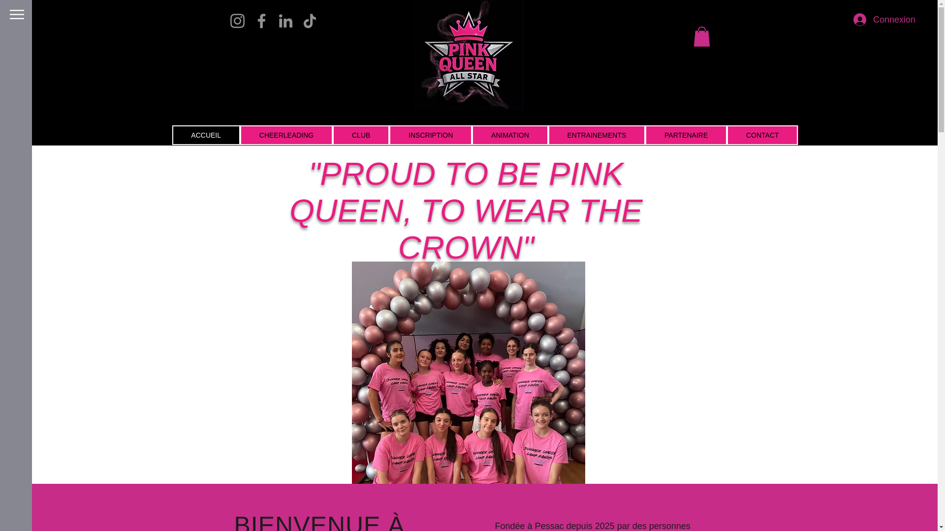 website screenshot of https://pink-queen-cheerlead.com/