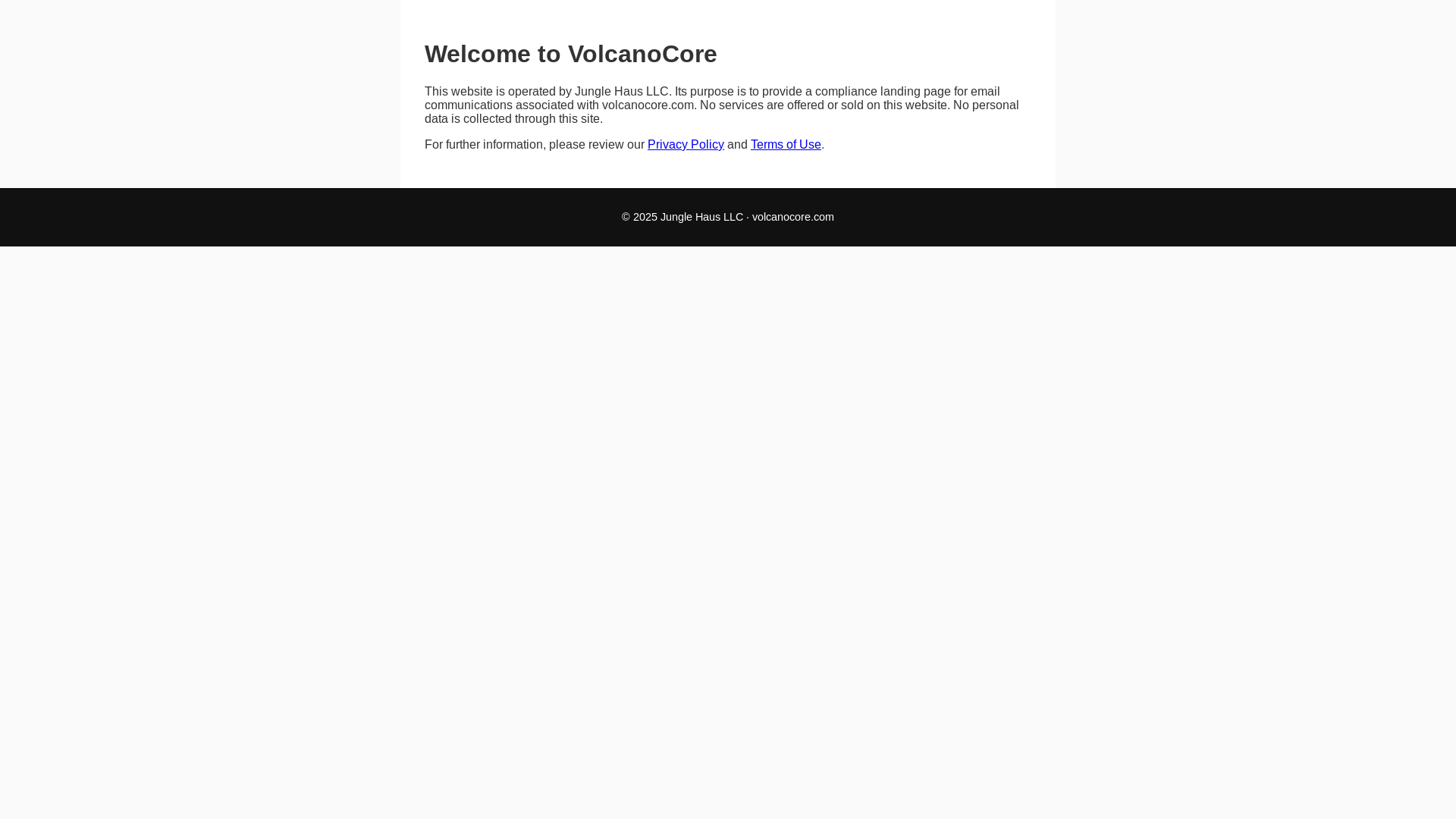 website screenshot of https://volcanocore.pages.dev/