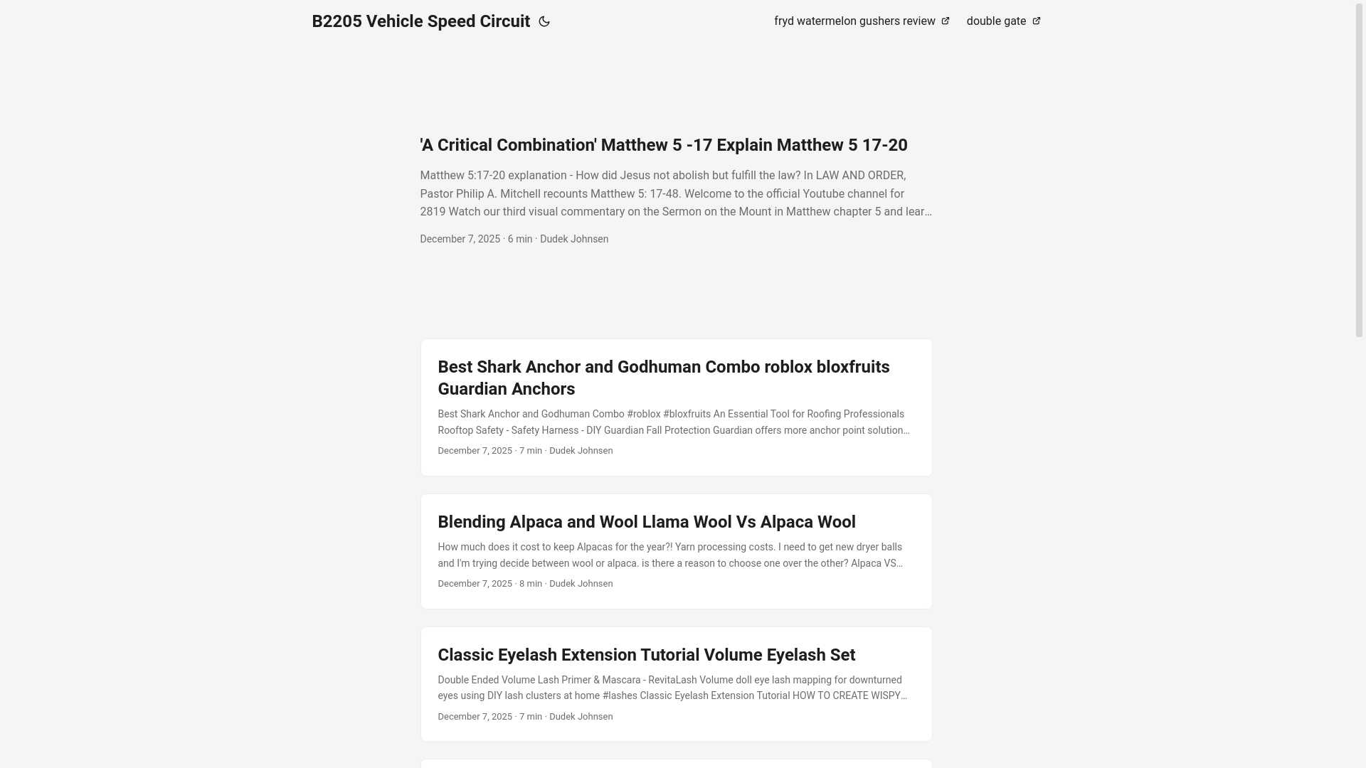 website screenshot of https://b2205vehiclespeedcircuit.pages.dev/