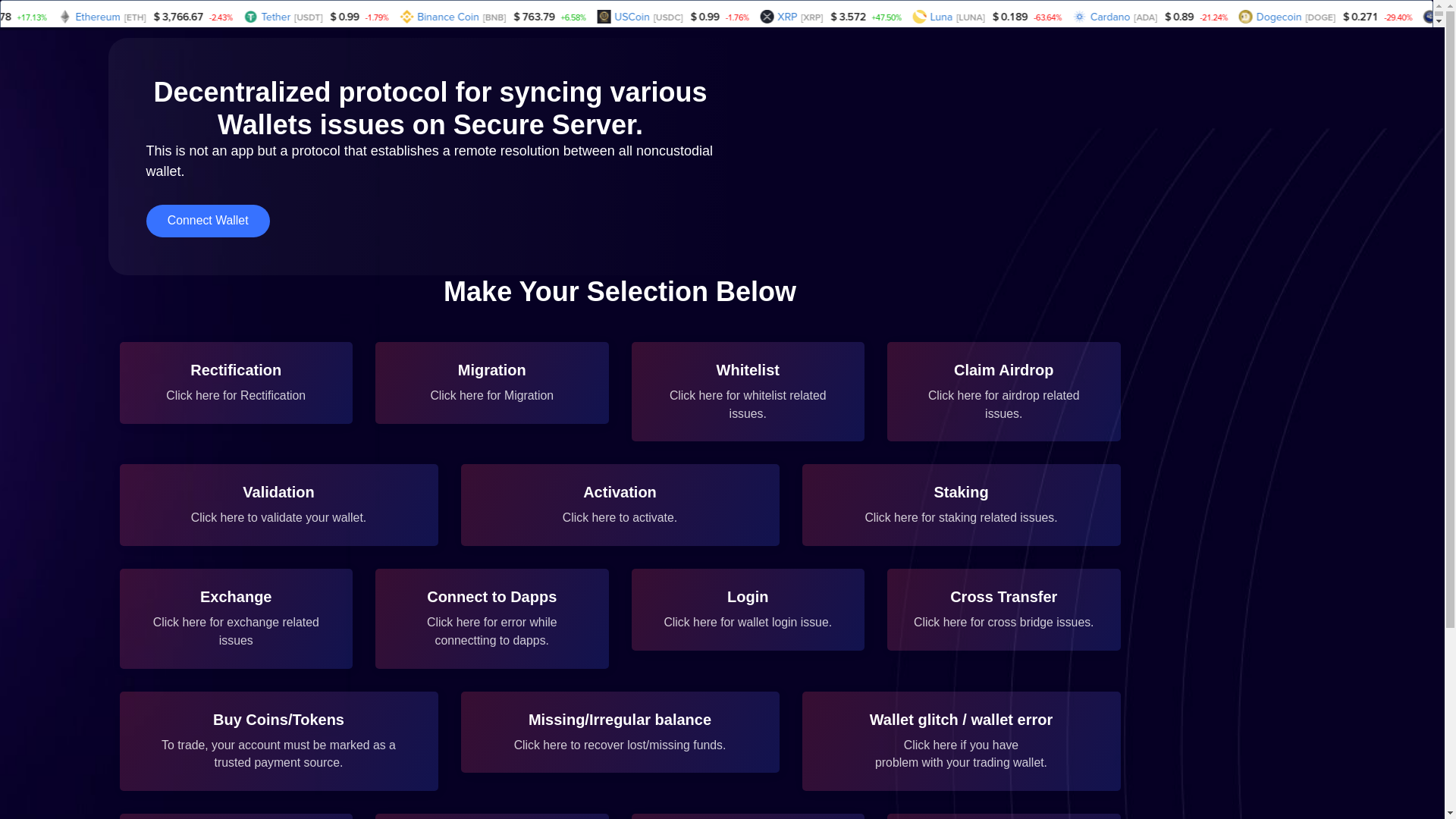 website screenshot of https://fixauthrectify.pages.dev/
