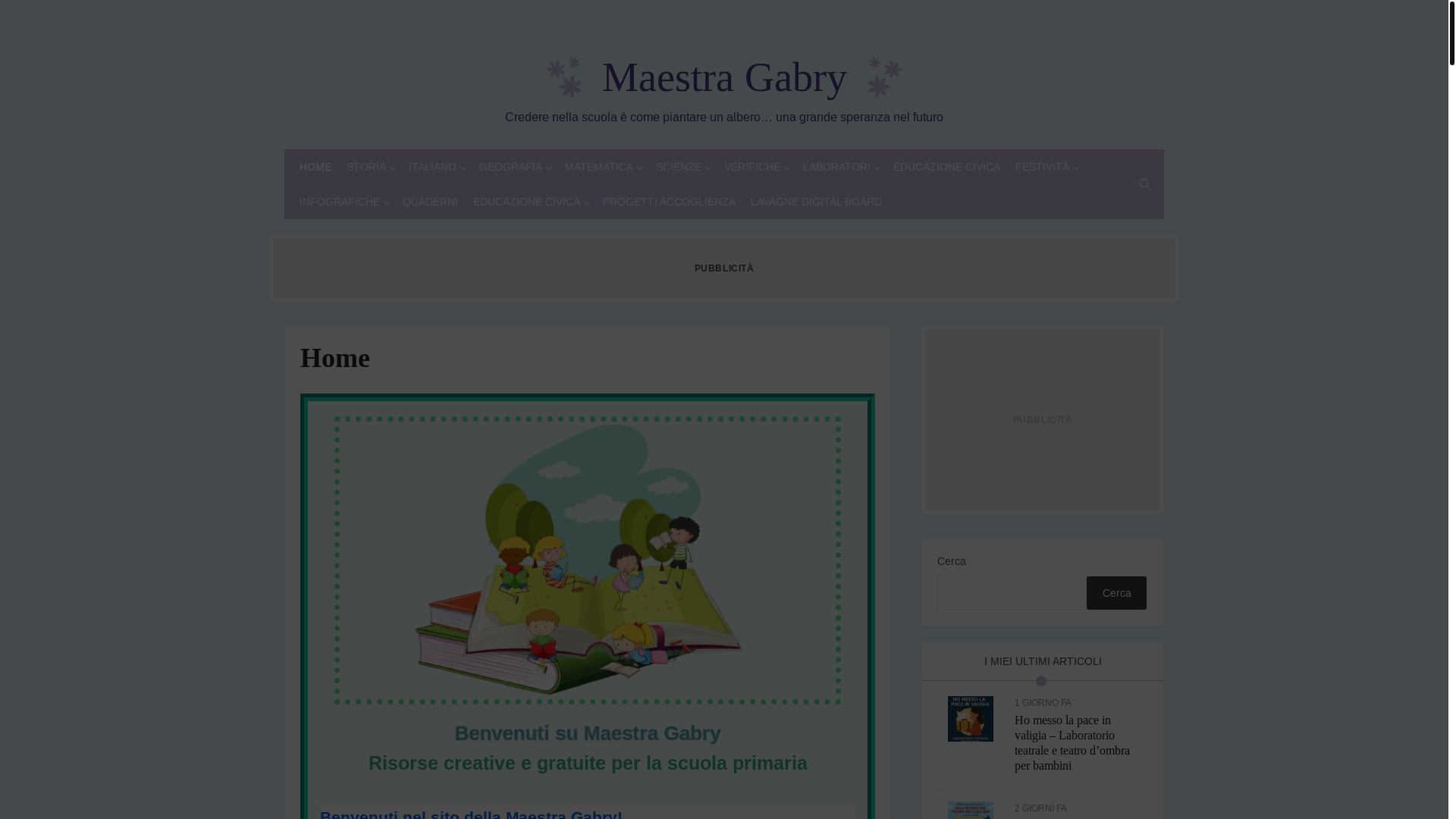 website screenshot of https://maestragabry.it/
