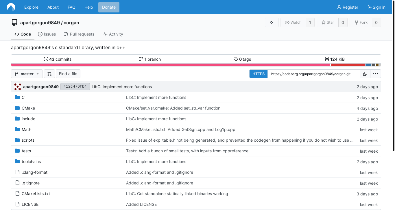 website screenshot of https://codeberg.org/apartgorgon9849/corgan