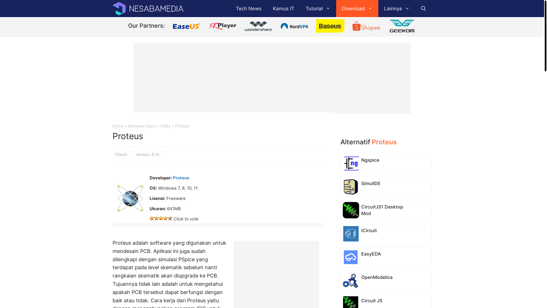website screenshot of https://www.nesabamedia.com/download-proteus/